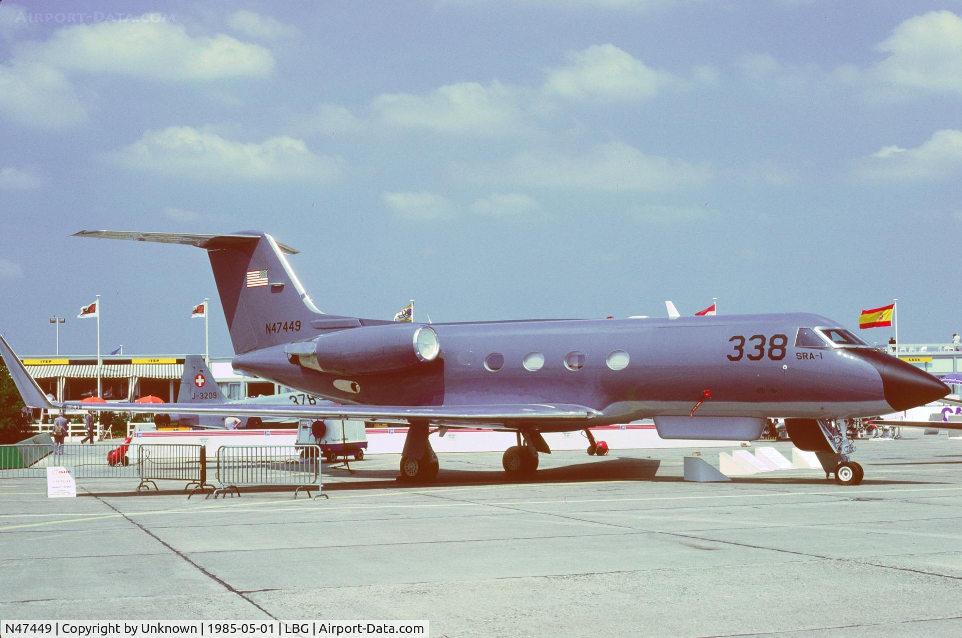 N47449, Gulfstream III SRA-1 C/N 420, Paris Air Show 5.1985