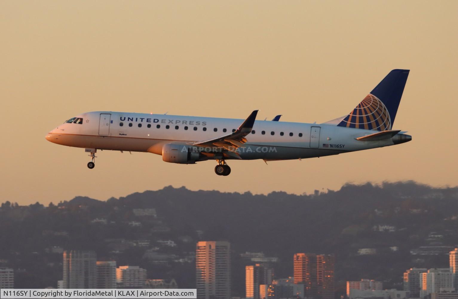 N116SY, 2014 Embraer 175LR (ERJ-170-200LR) C/N 17000411, SKW/UE E175 zx boi-lax