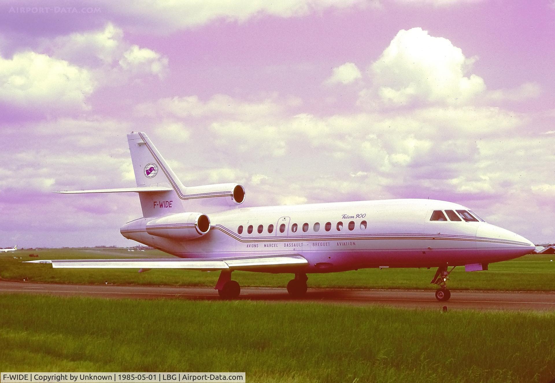 F-WIDE, 1984 Dassault Aviation 900 C/N 01, Paris Air Show 5.1985