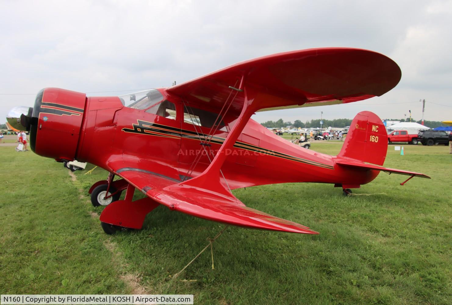 N160, 1943 Beech D17S Staggerwing C/N 4836, Beech 17 zx