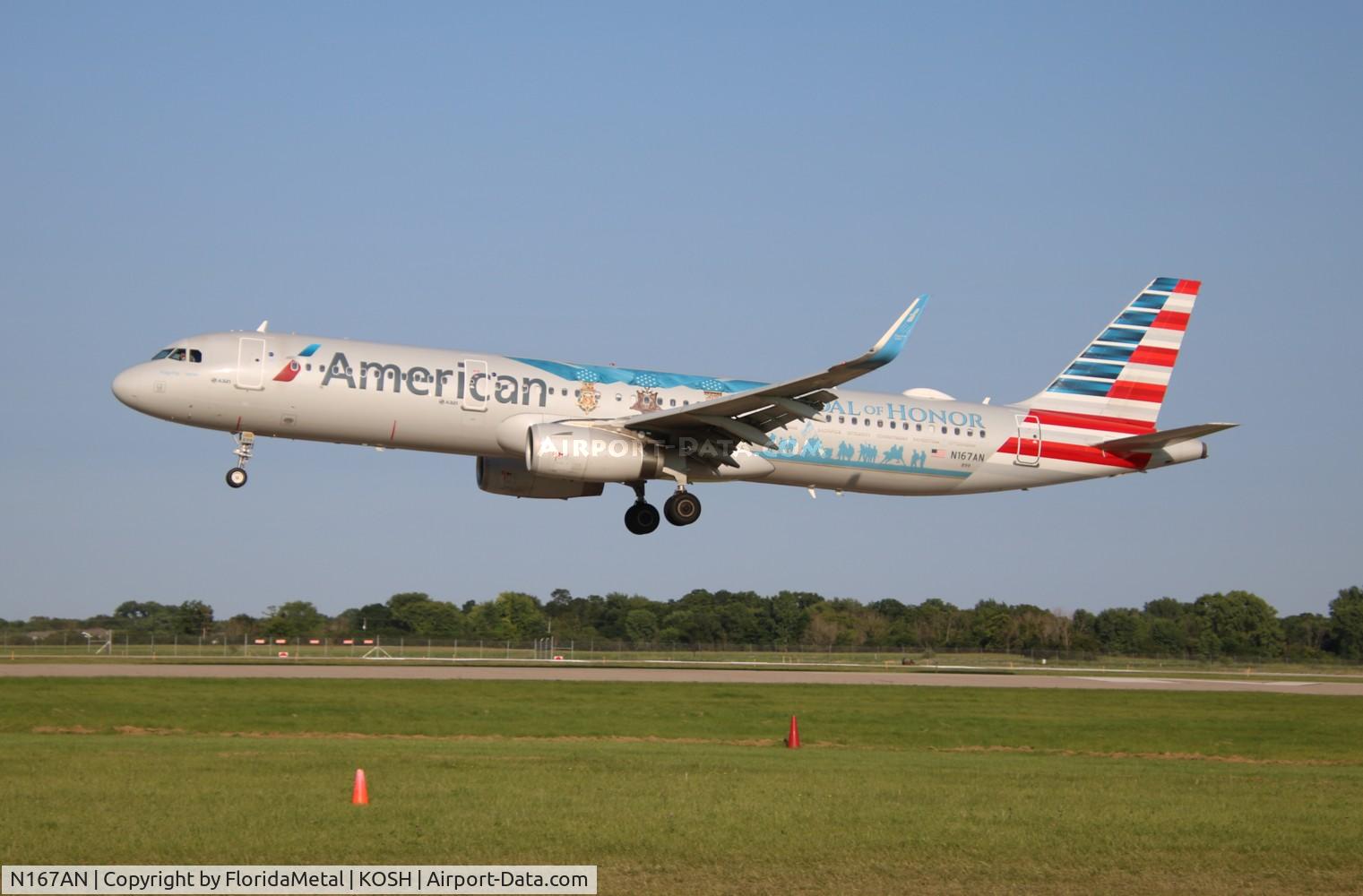 N167AN, 2016 Airbus A321-231 C/N 7013, AAL A321 Honor zx 
