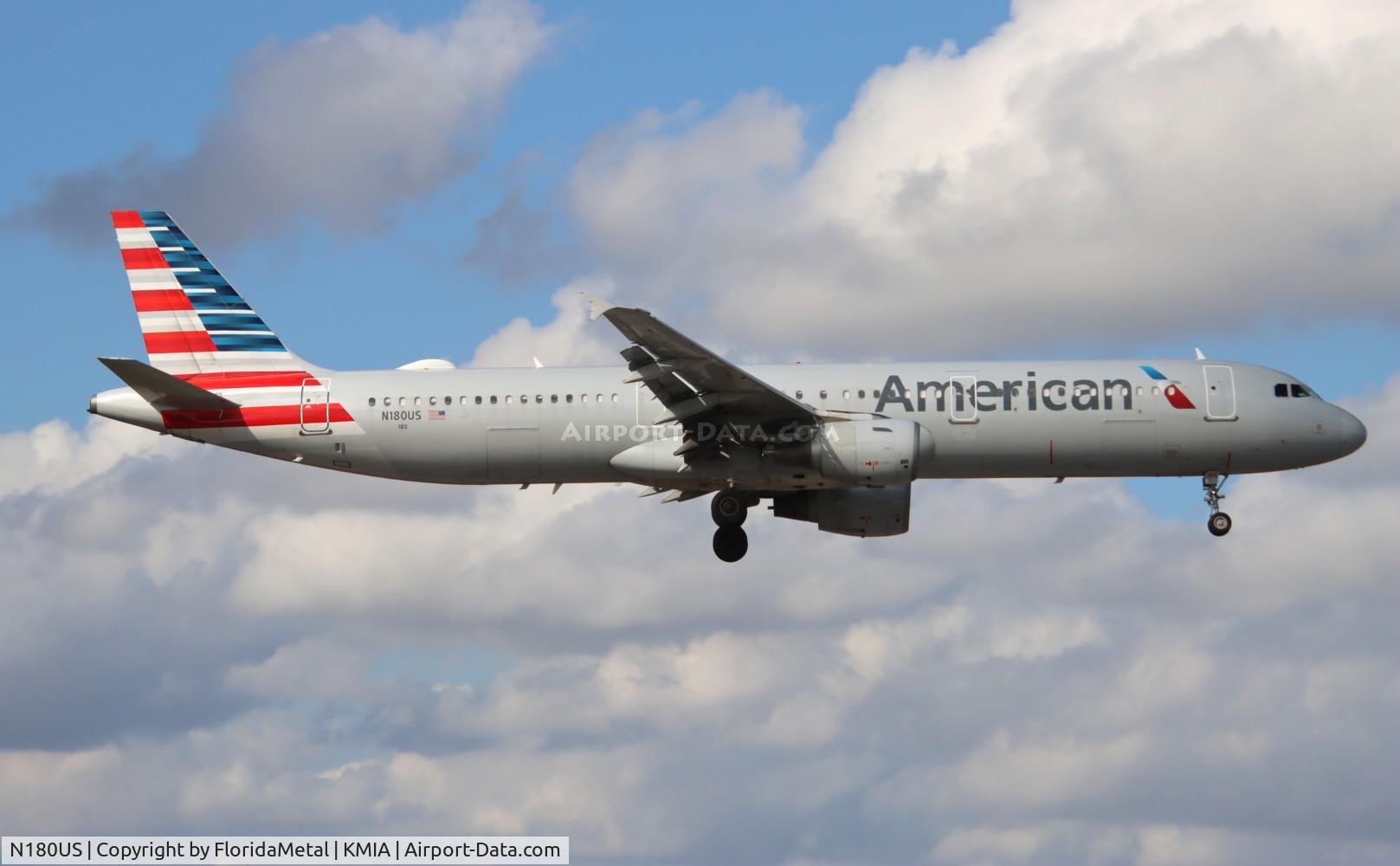 N180US, 2001 Airbus A321-211 C/N 1525, AAL A321 zx dfw-mia