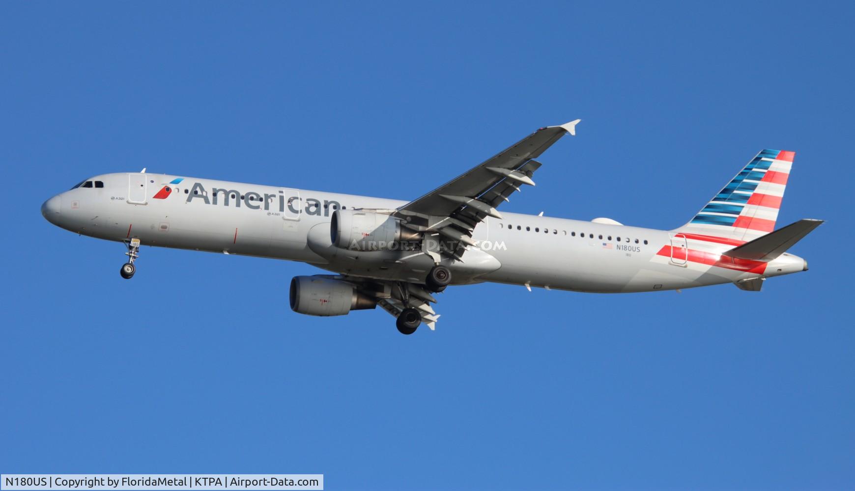 N180US, 2001 Airbus A321-211 C/N 1525, AAL A321 zx phx-tpa