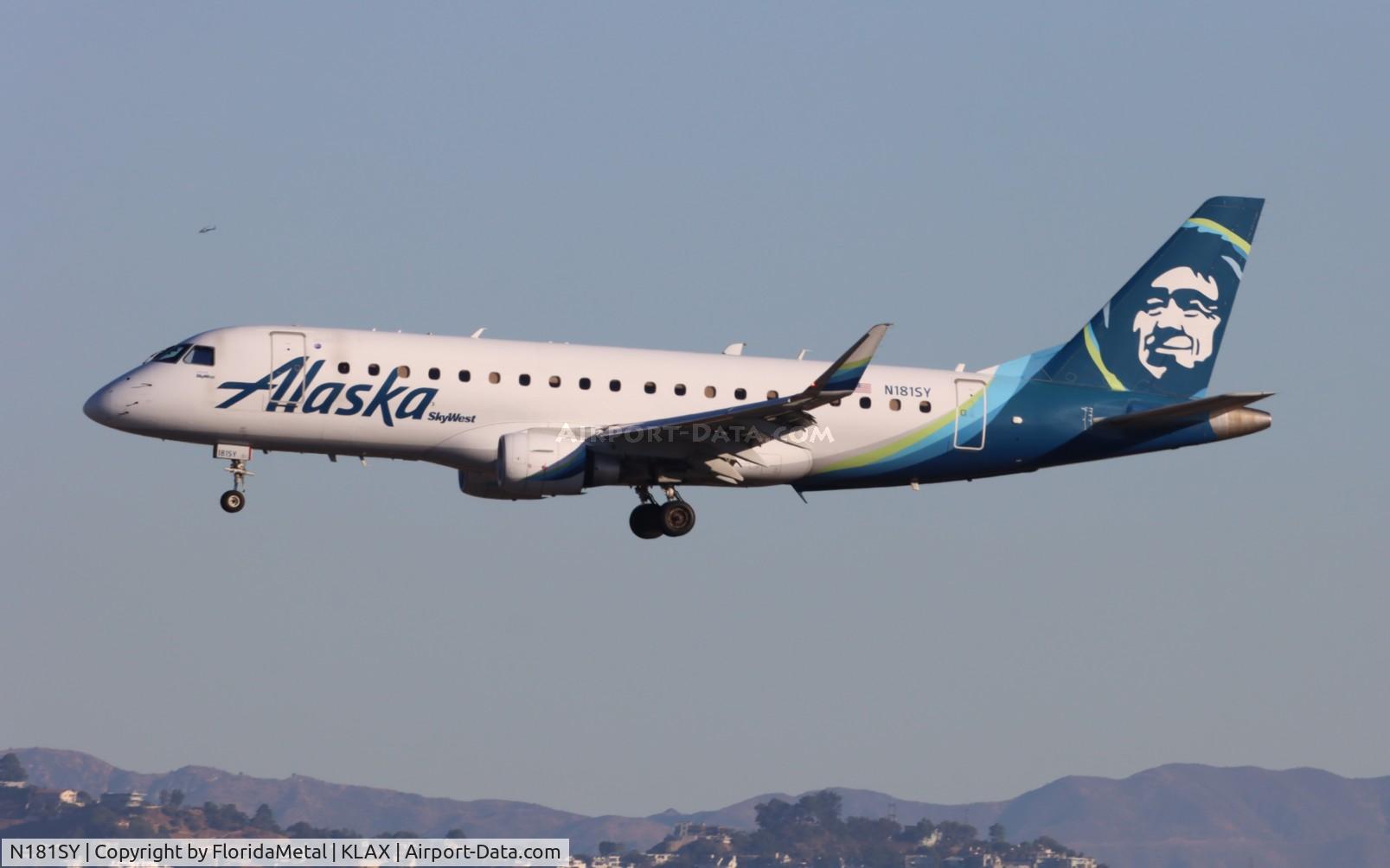 N181SY, 2016 Embraer 175LR (ERJ-170-200LR) C/N 17000574, SKW/ASA E175 zx boi-lax