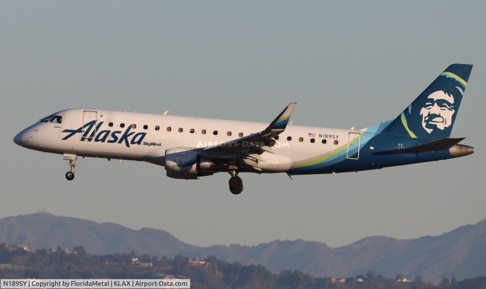 N189SY, 2017 Embraer 175LR (ERJ-170-200LR) C/N 17000631, SKW/ASA E175 zx sfo -lax