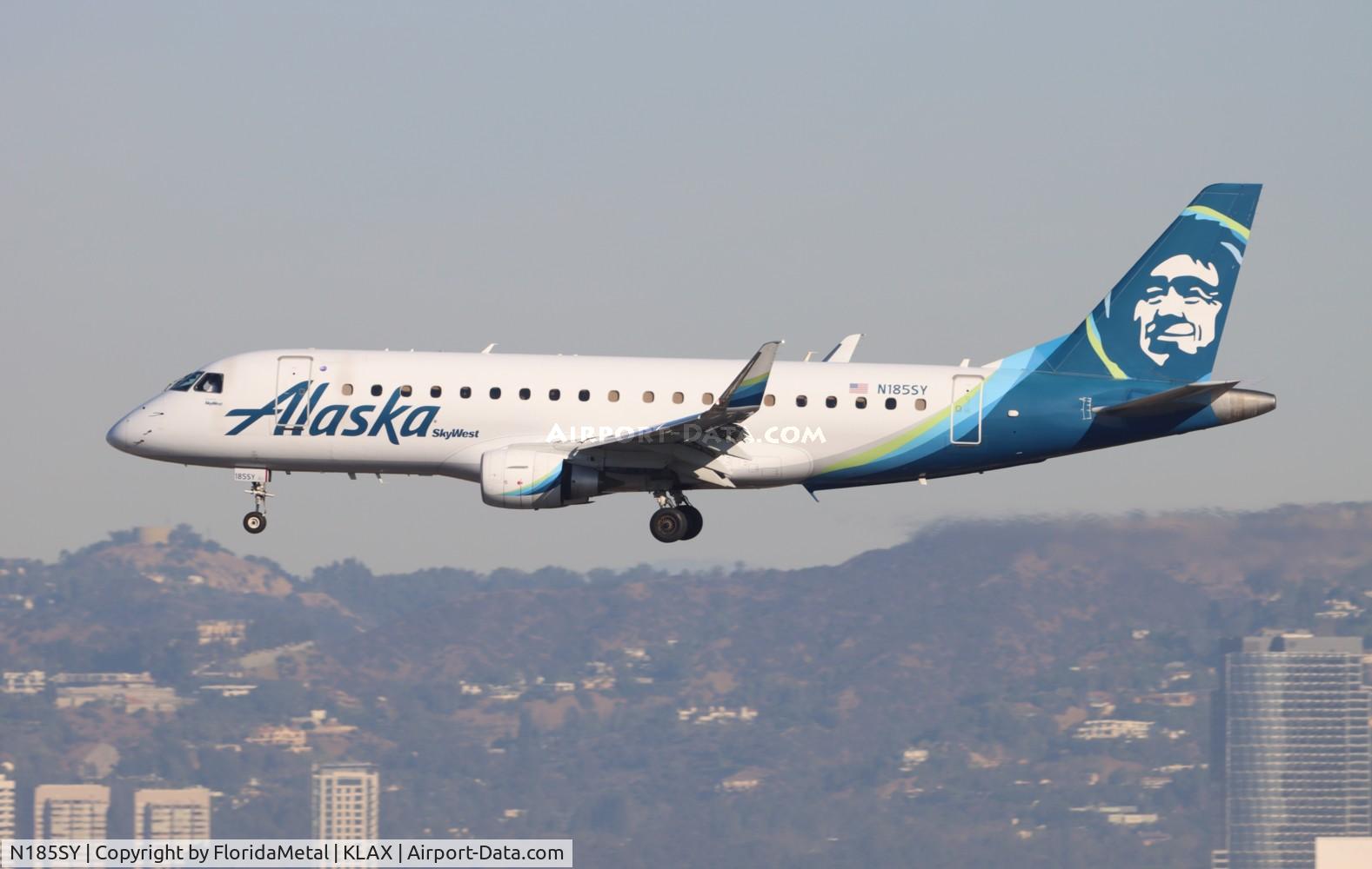 N185SY, 2016 Embraer 175LR (ERJ-170-200LR) C/N 17000600, SKW/ASA E175 zx rno-lax