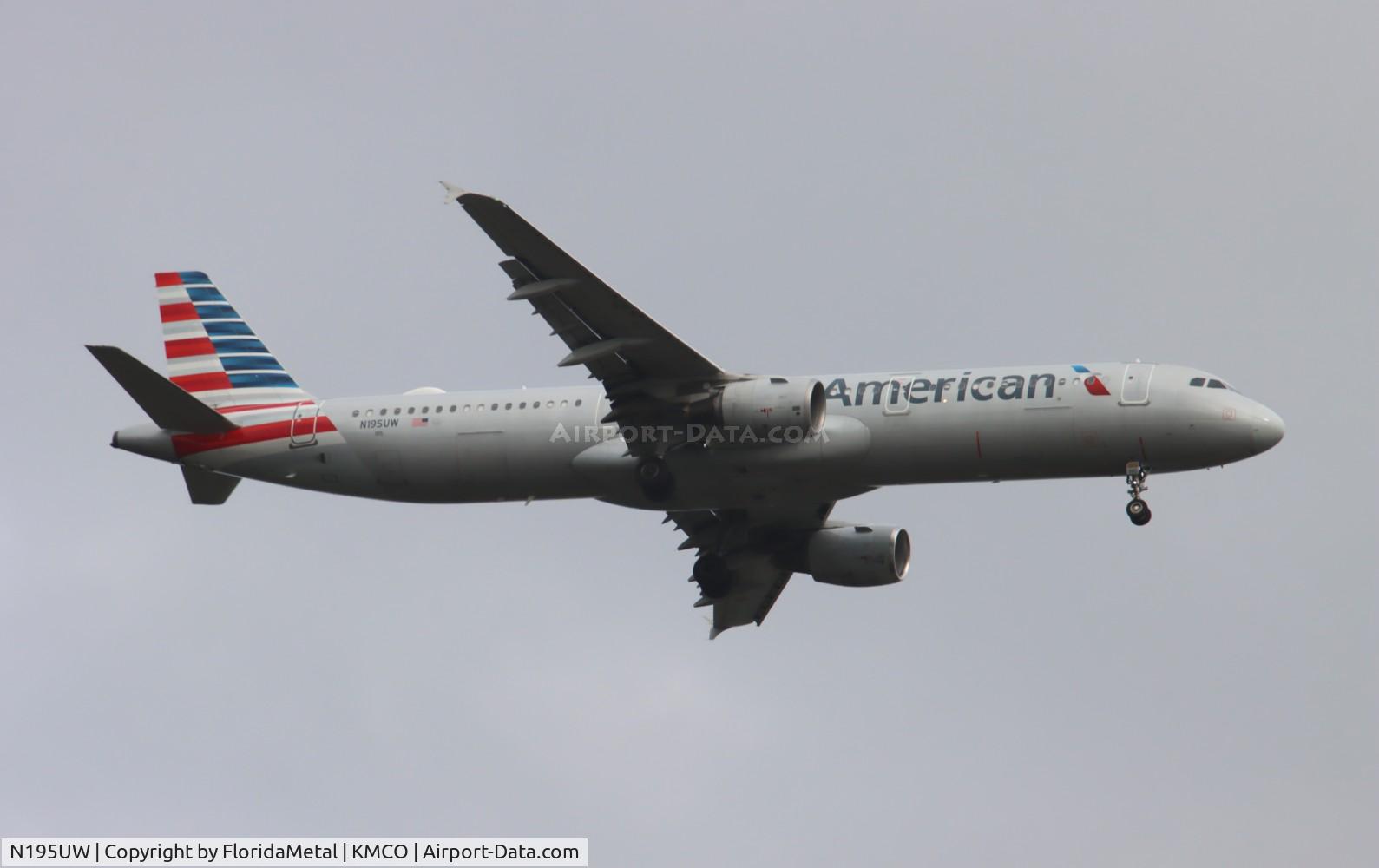 N195UW, 2008 Airbus A321-211 C/N 3633, AAL A321 zx clt-mco