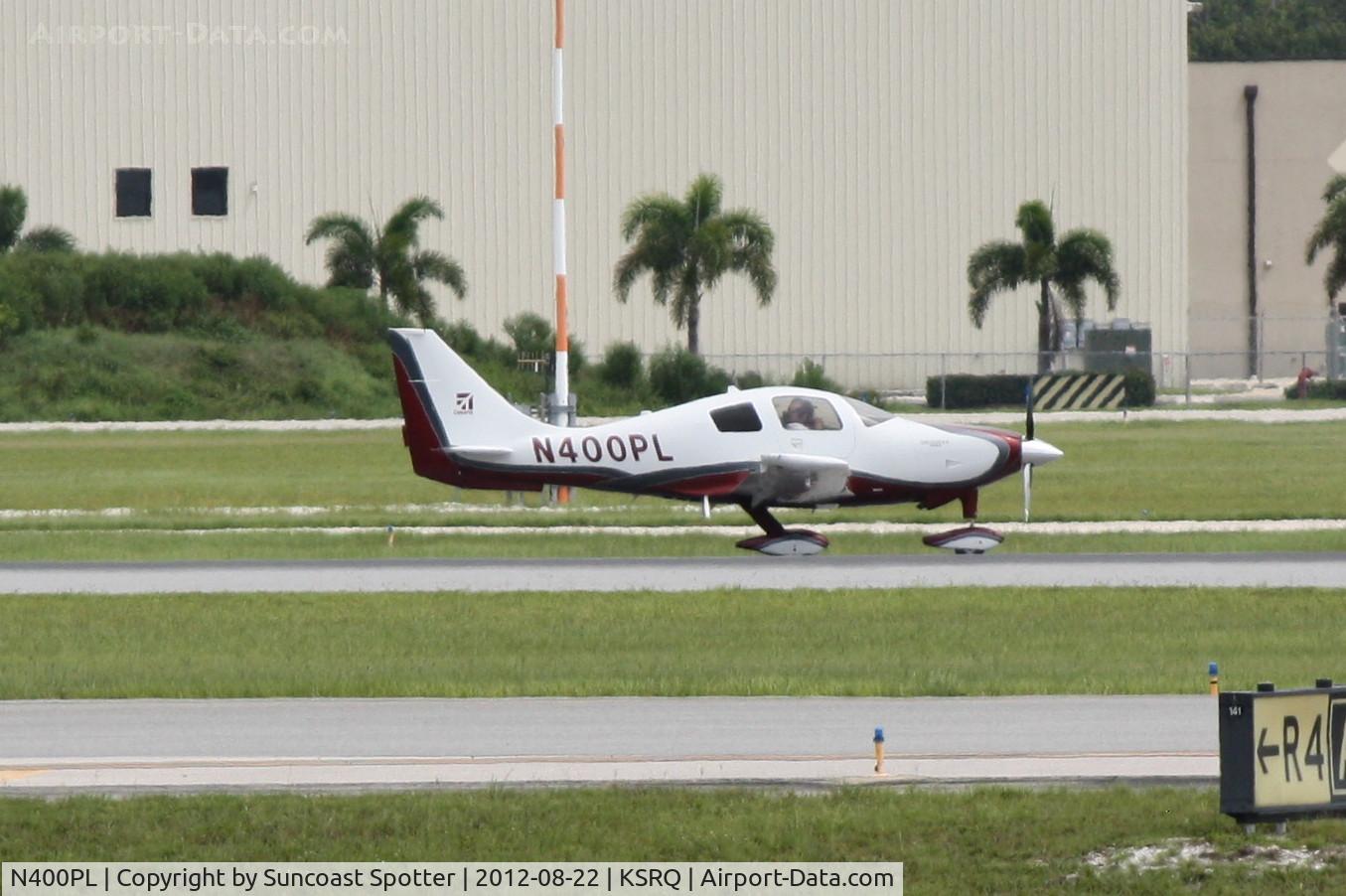 N400PL, 2008 Cessna LC41-550FG C/N 411078, Cessna 400 Corvalis arrives at Sarasota-Bradenton International Airport following a flight from Waycross-Ware County Airport