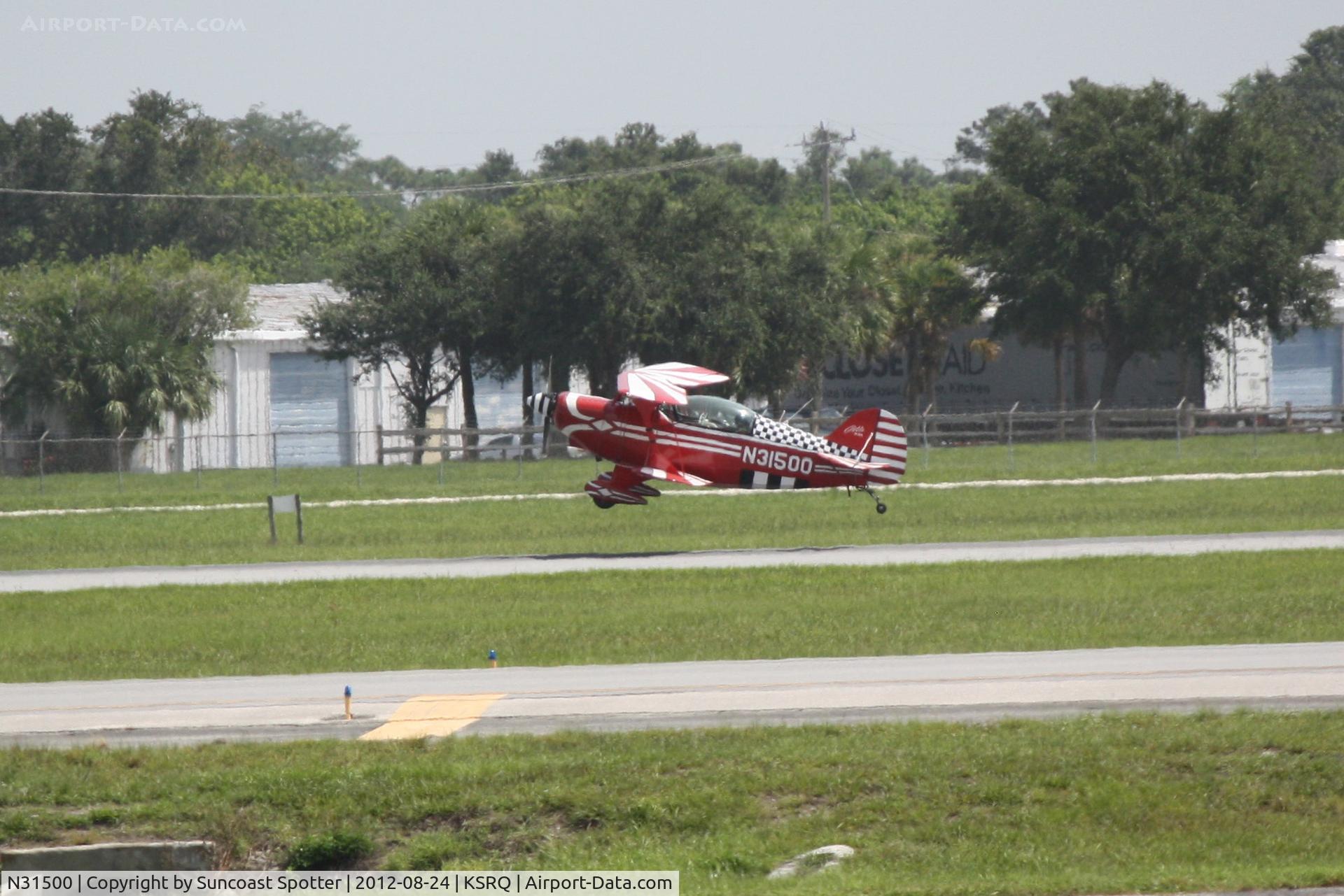 N31500, 1977 Aerotek PITTS S-2A Special C/N 2145, Pitts S-2A arrives at Sarasota-Bradenton International Airport