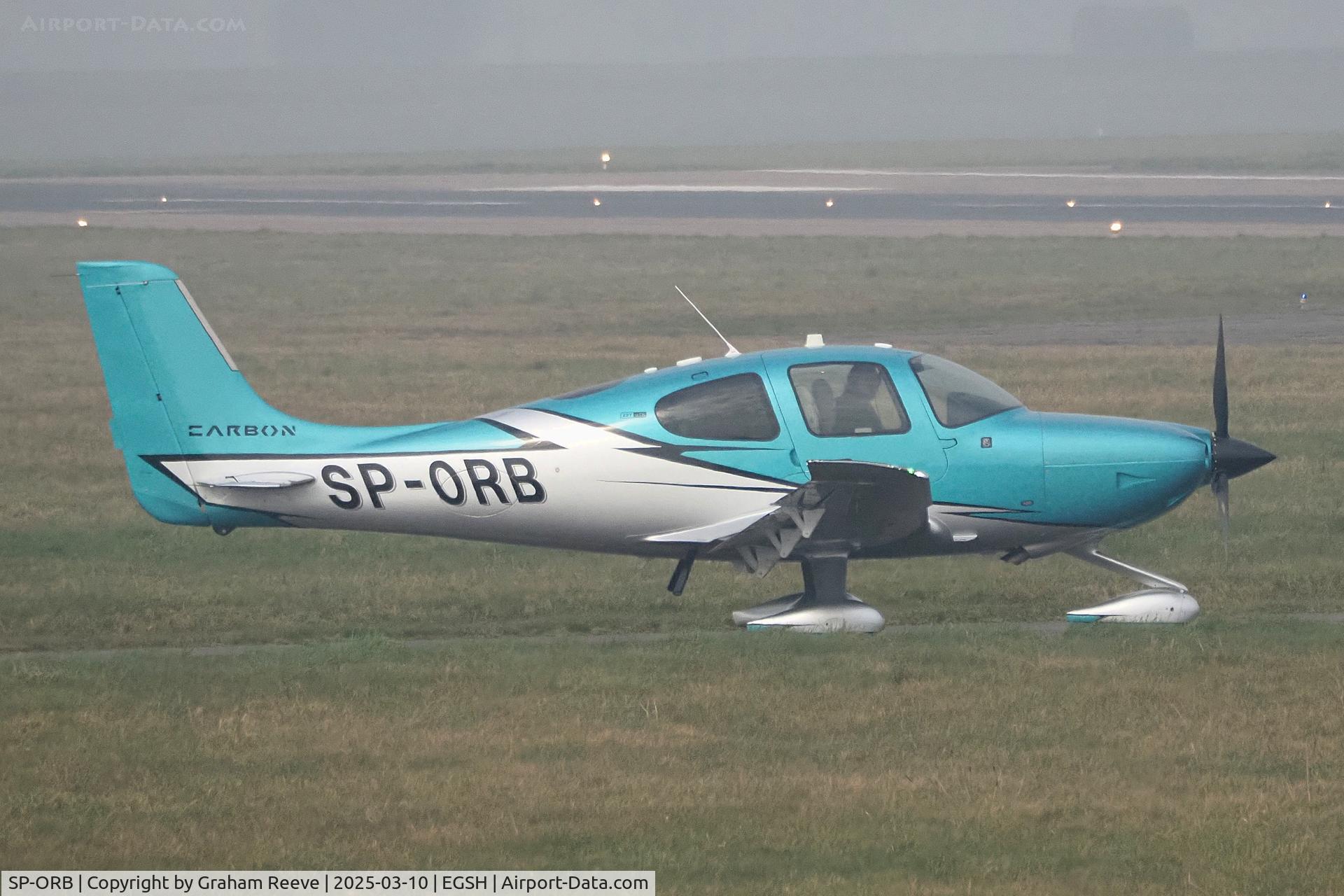 SP-ORB, 2022 Cirrus SR22 T-GTS G6 Carbon C/N 8939, Departing from Norwich.