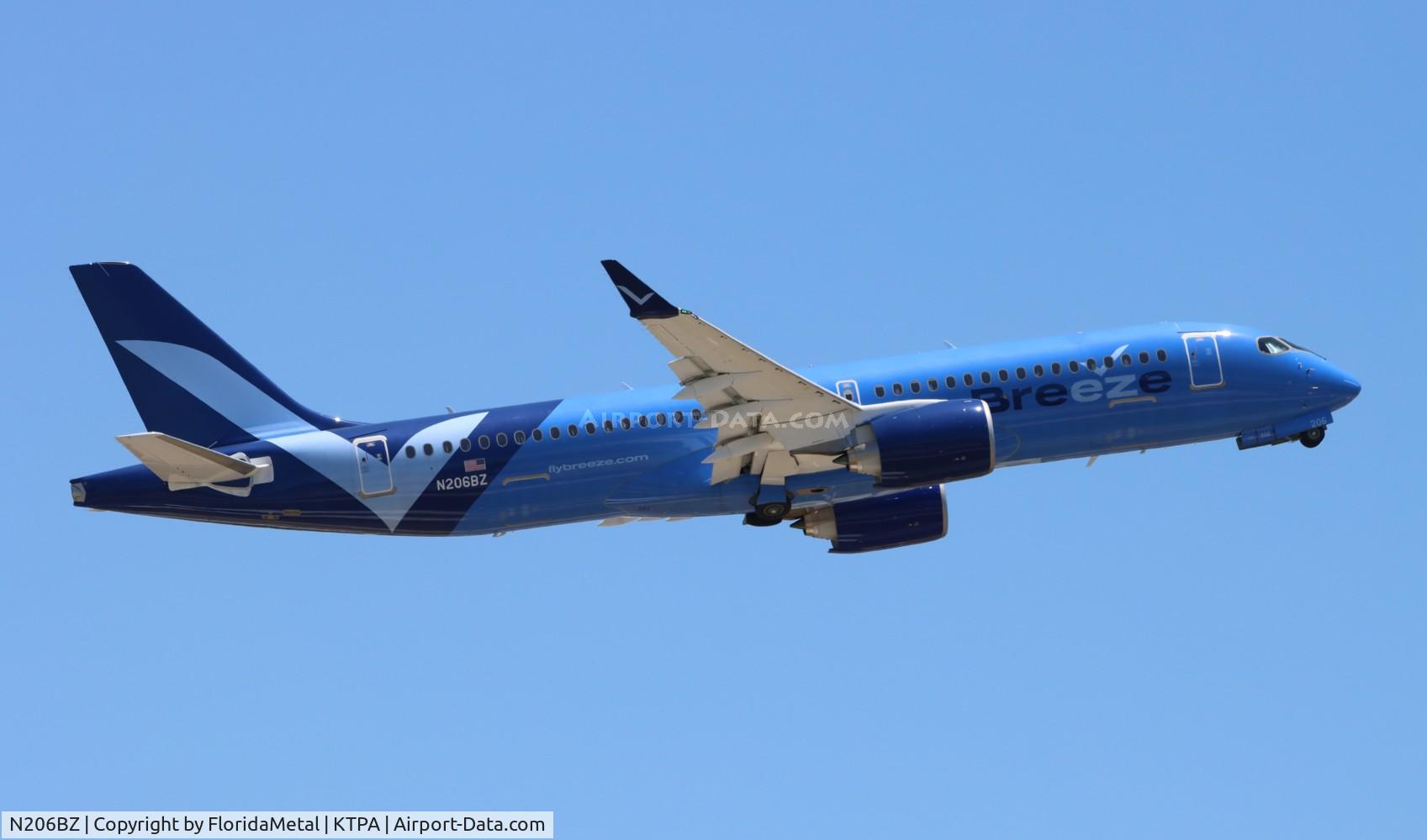 N206BZ, 2022 Airbus A220-300 C/N 55143, MXY A223 zx tpa-bdl