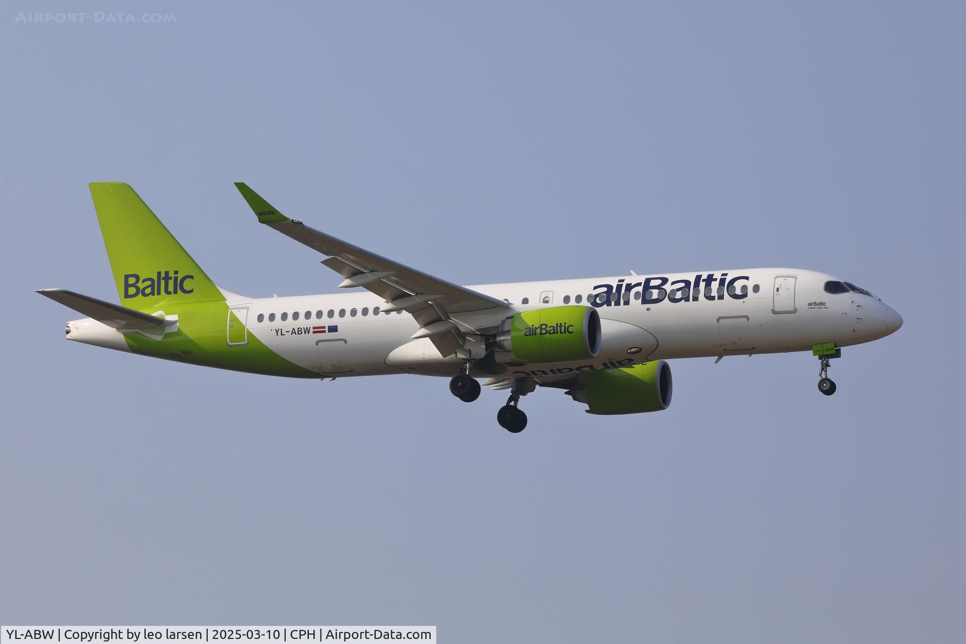 YL-ABW, 2024 Airbus A220-371 C/N 55308, Copenhagen 10.3.2025