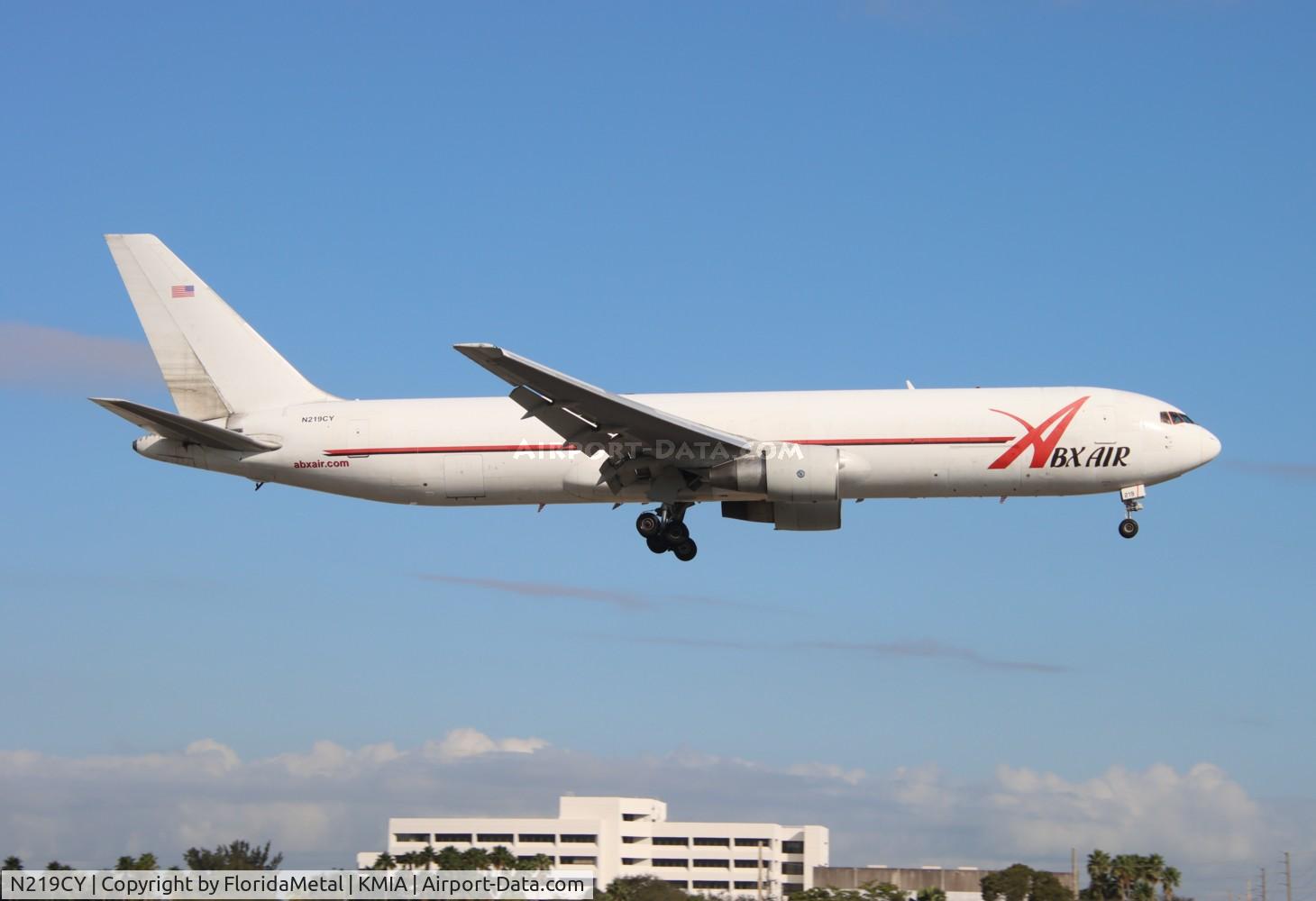 N219CY, 1989 Boeing 767-383/ER C/N 24358, ABX 767-300F zx cvg-mia