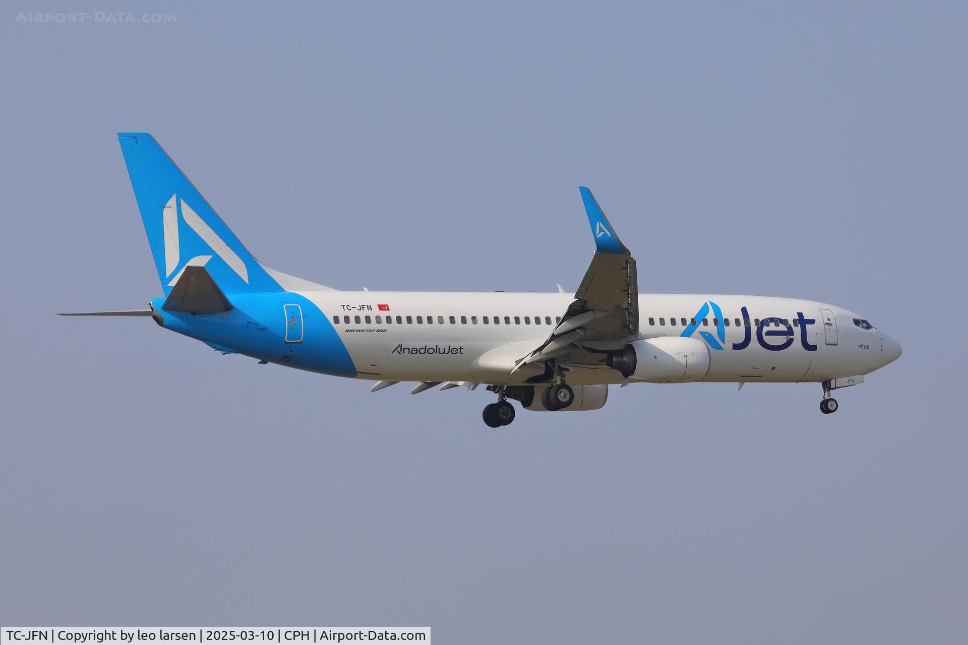 TC-JFN, 1999 Boeing 737-8F2 C/N 29776, Copenhagen 10.3.2025