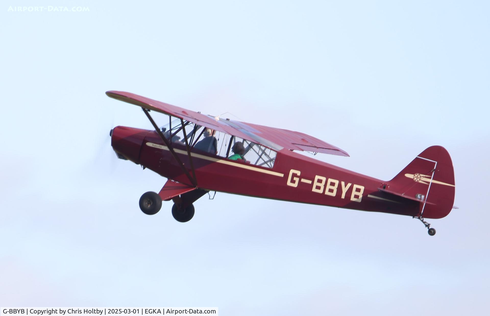 G-BBYB, 1952 Piper L-18C C/N 18-1627, Taking off from Shoreham Airport, W Sussex