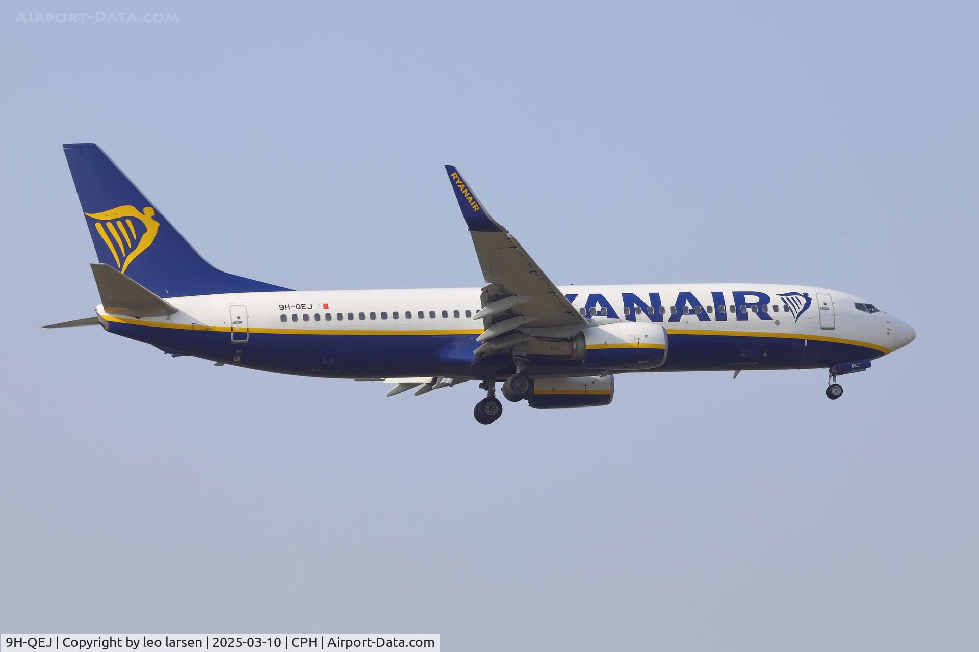 9H-QEJ, 2018 Boeing 737-800 C/N 44829, Copenhagen 10.3.2025
