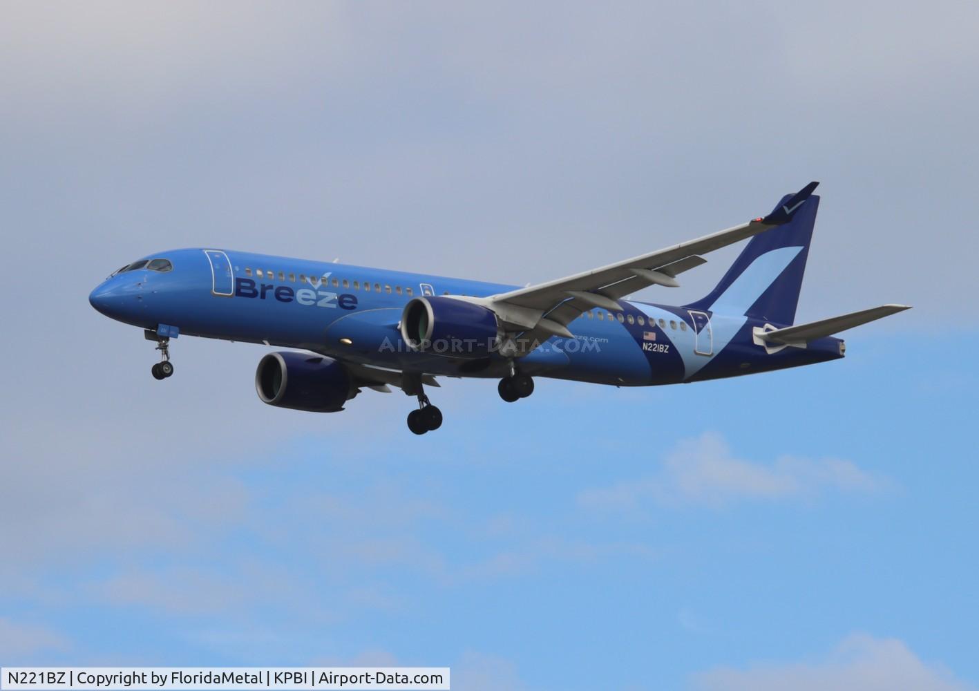 N221BZ, 2023 Airbus A220-371 C/N 55206, MXY A223 zx rdu-pbi