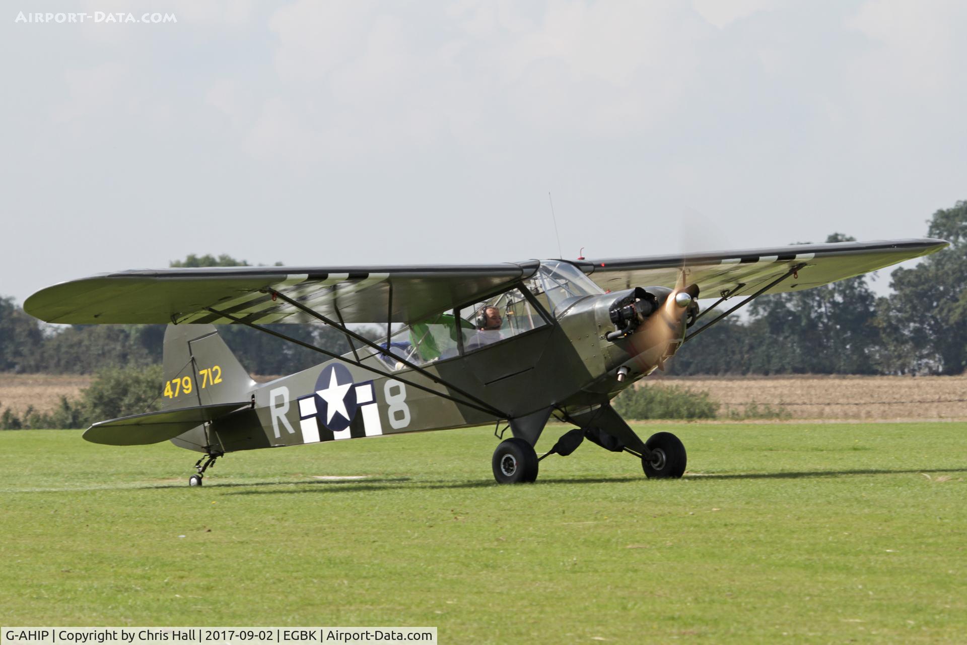 G-AHIP, 1942 Piper L-4H Grasshopper (J3C-65D) C/N 12008, LAA Rally 2017, Sywell