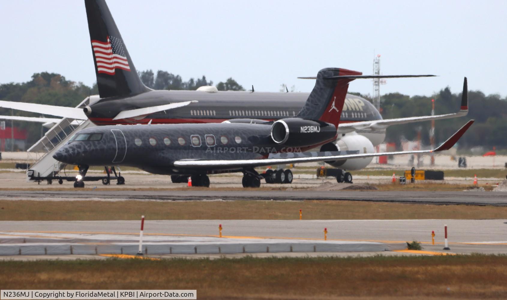 N236MJ, 2024 Gulfstream GVI (G650ER) C/N 6579, G650 zx Michael Jordan with another famous plane behind it