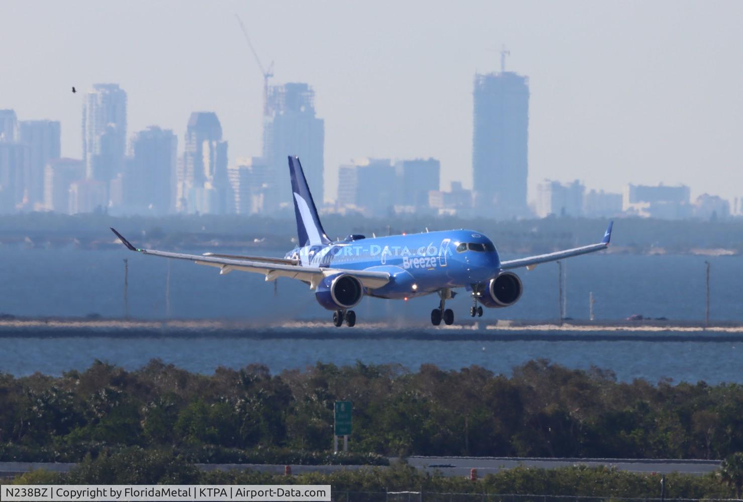 N238BZ, 2024 Airbus A220-371 C/N 55287, MXY A223 zx bdl-tpa