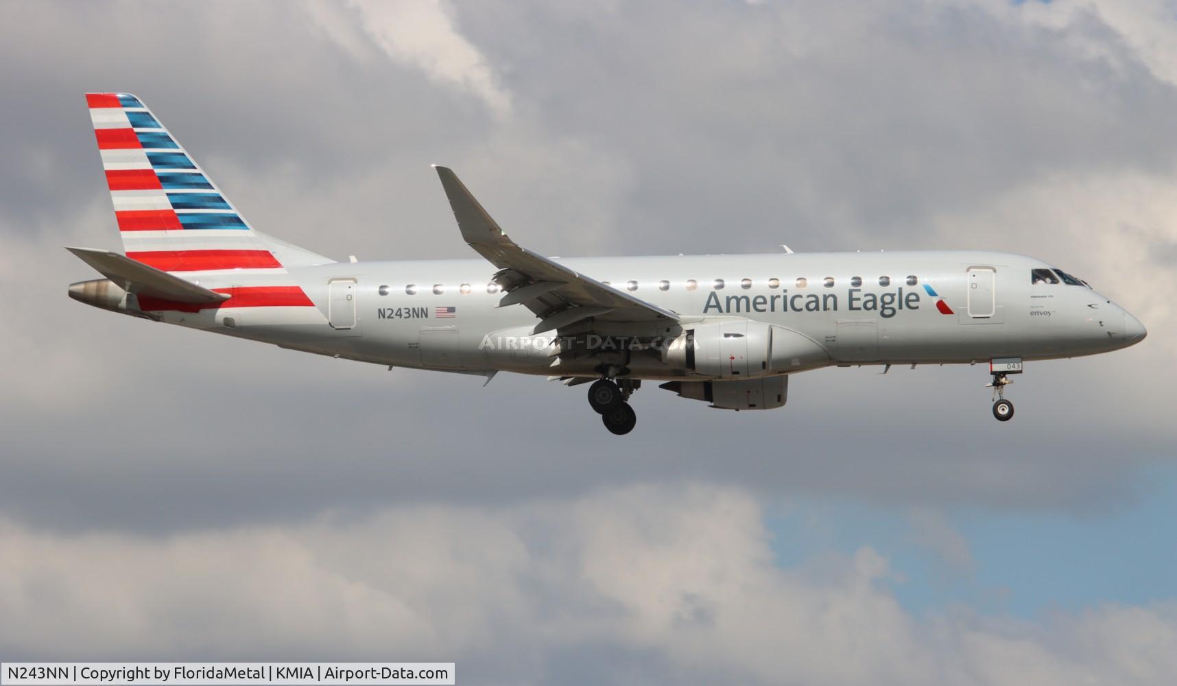 N243NN, 2016 Embraer 175LR (ERJ-170-200LR) C/N 17000604, ENY/AE E175 zx eyw-mia