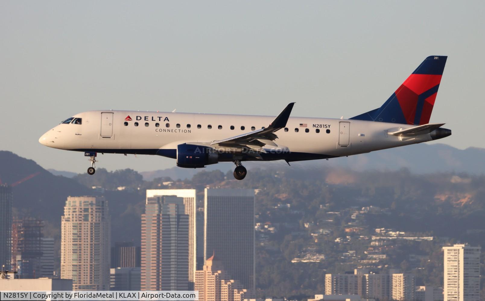 N281SY, 2018 Embraer 175LR (ERJ-170-200LR) C/N 17000746, SKW/DAL E175 zx smf-lax