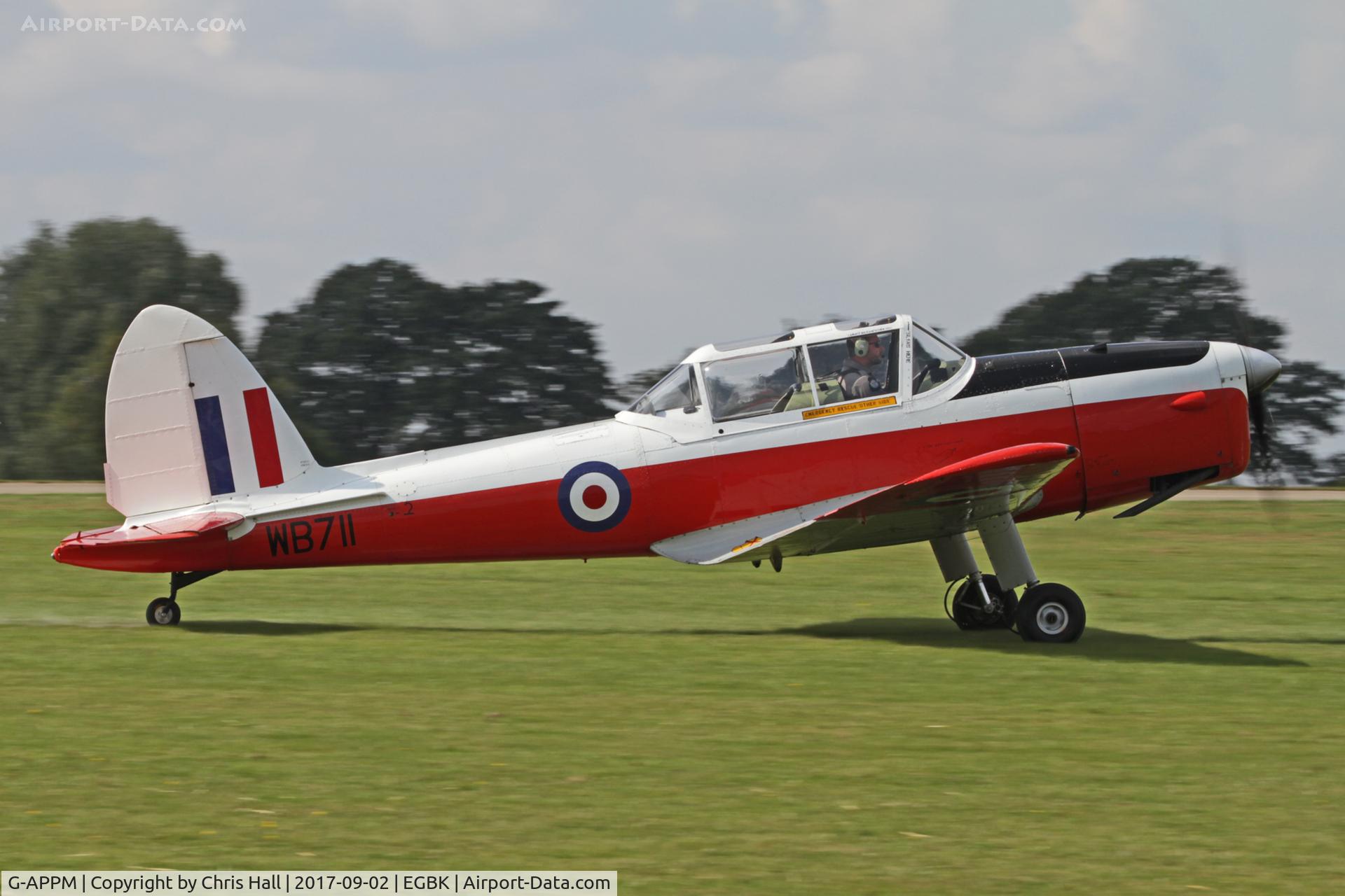 G-APPM, 1950 De Havilland DHC-1 Chipmunk 22 C/N C1/0159, LAA Rally 2017, Sywell