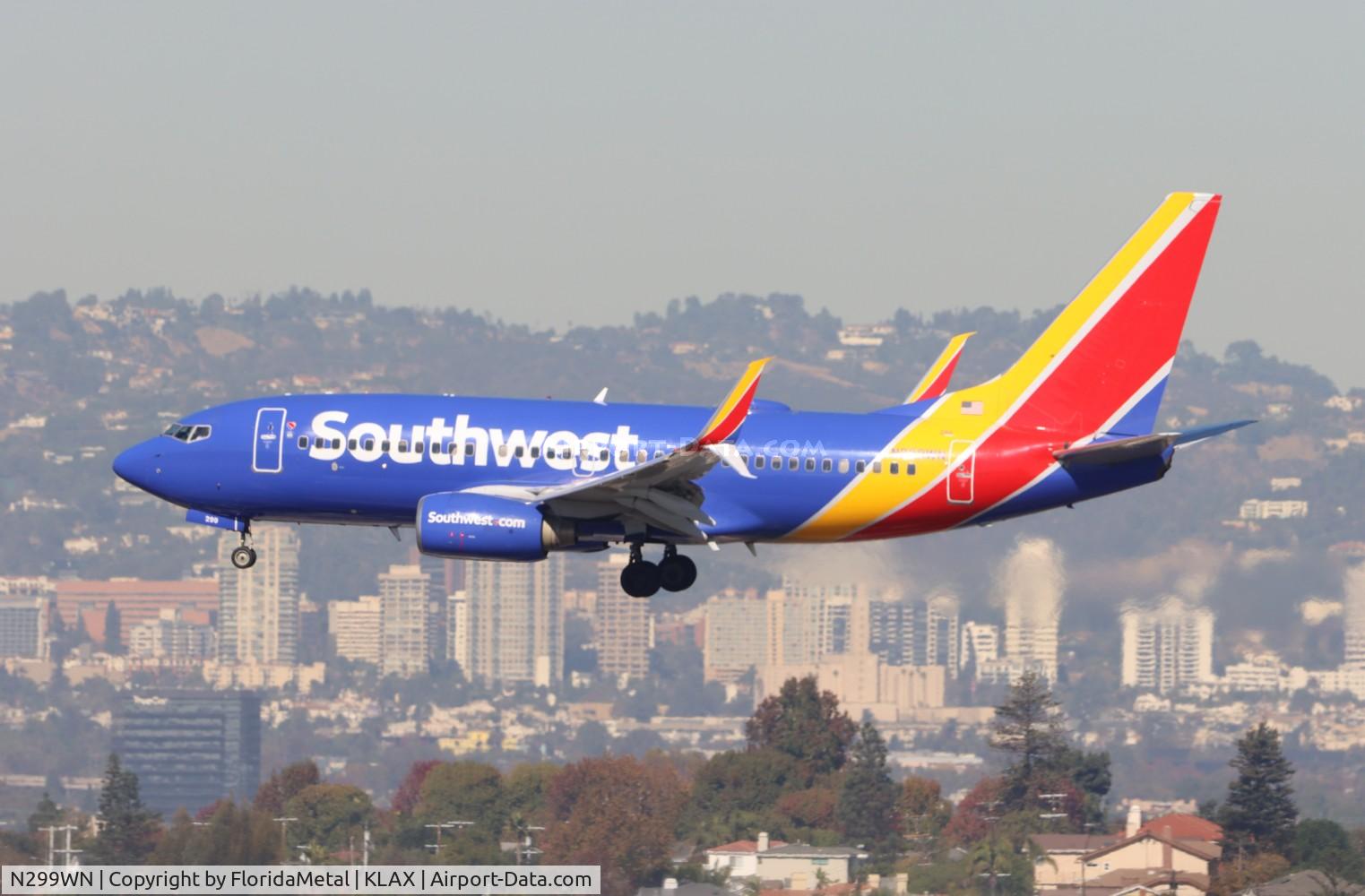 N299WN, 2007 Boeing 737-7H4 C/N 36614, SWA 737 zx smf-lax
