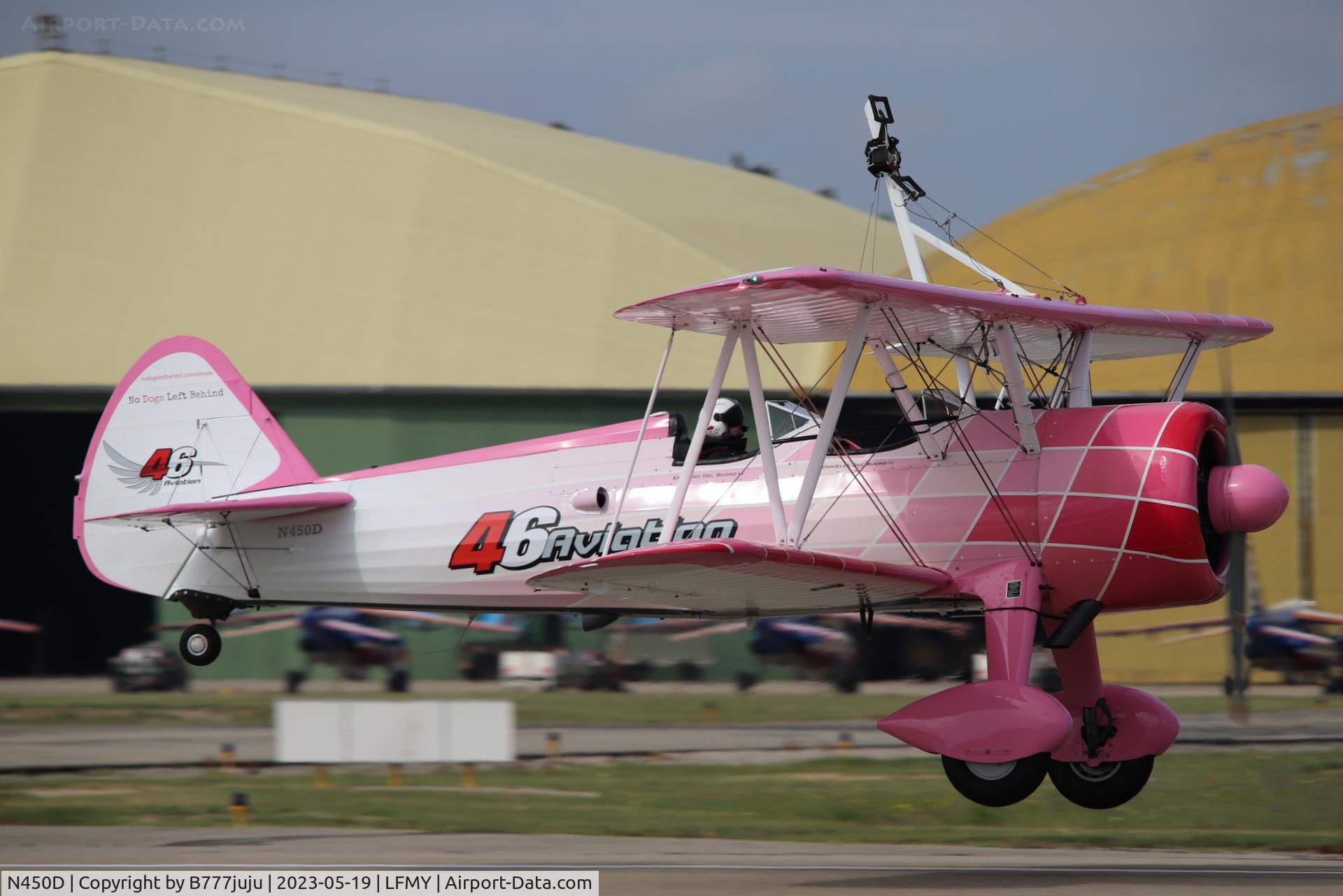 N450D, 1943 Boeing PT-13D Kaydet (E75) C/N 75-5099, at Salon 2023