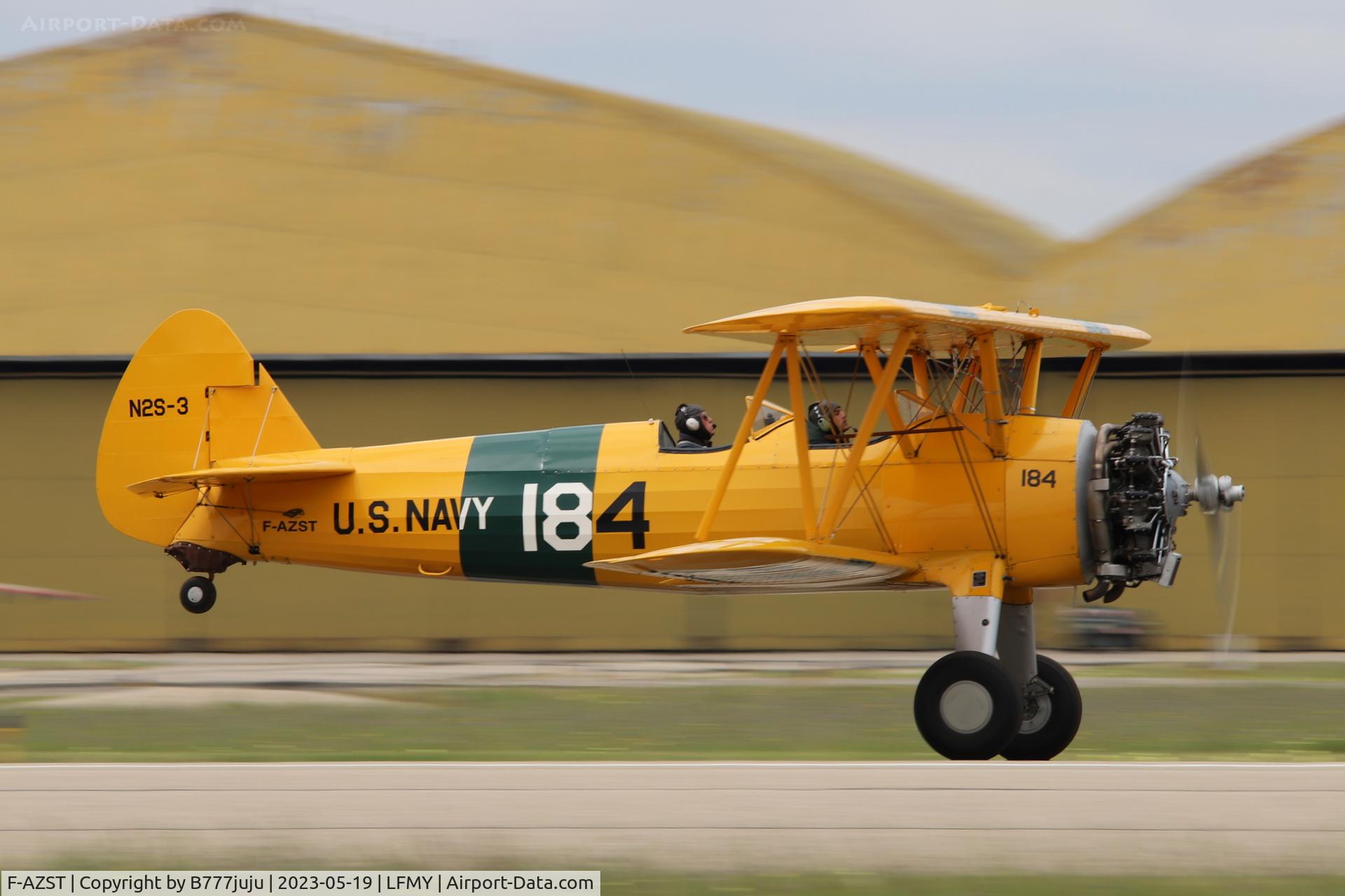 F-AZST, Boeing PT-17 Kaydet (A75N1) C/N A75-2184, at Salon 2023