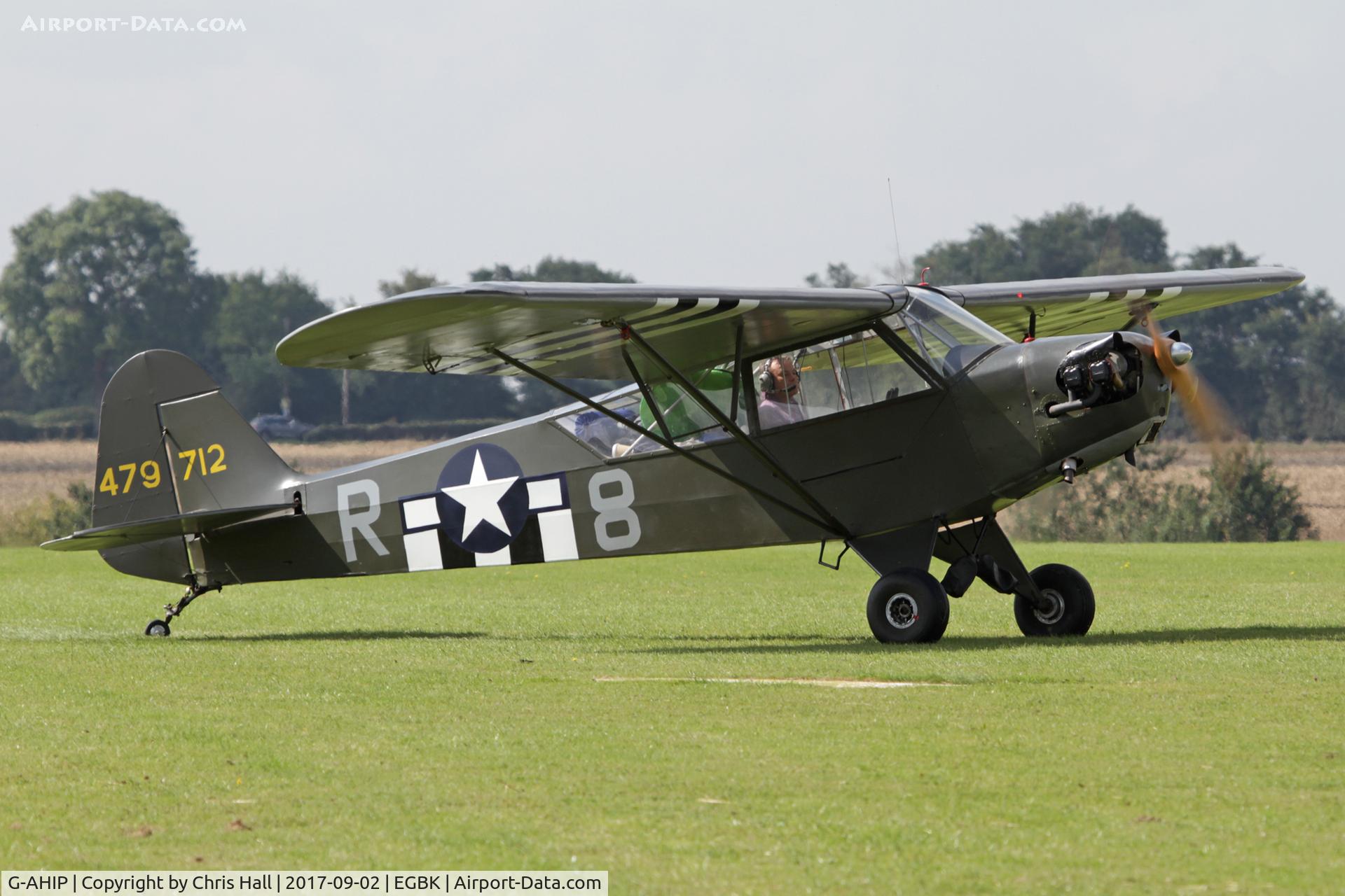 G-AHIP, 1942 Piper L-4H Grasshopper (J3C-65D) C/N 12008, LAA Rally 2017, Sywell