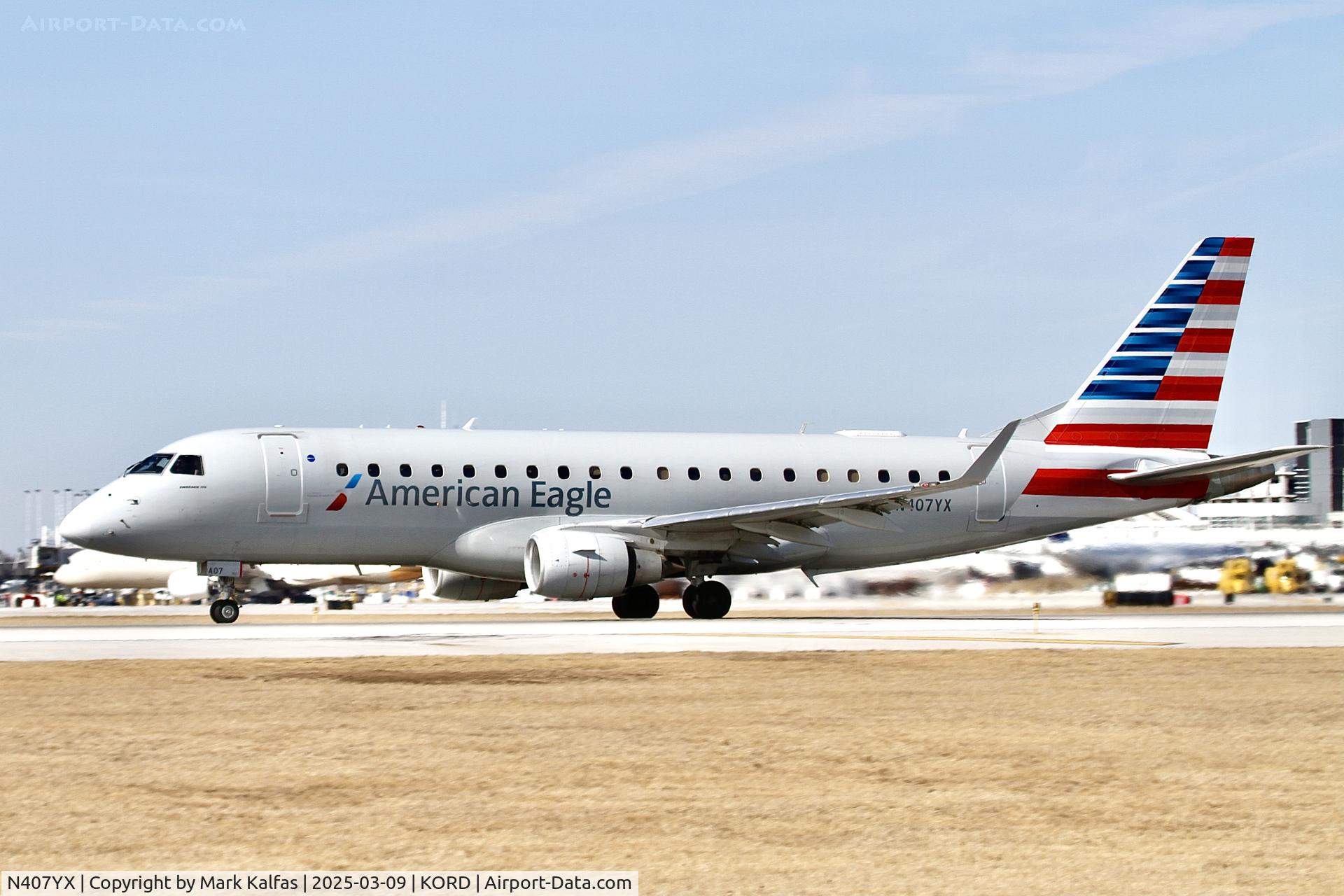 N407YX, 2013 Embraer 175LR (ERJ-170-200LR) C/N 17000370, E75S REPUBLIC AIRWAYS INC EMBRAER S A ERJ 170-200 LR, N407YX RPA4620  ORD-IND