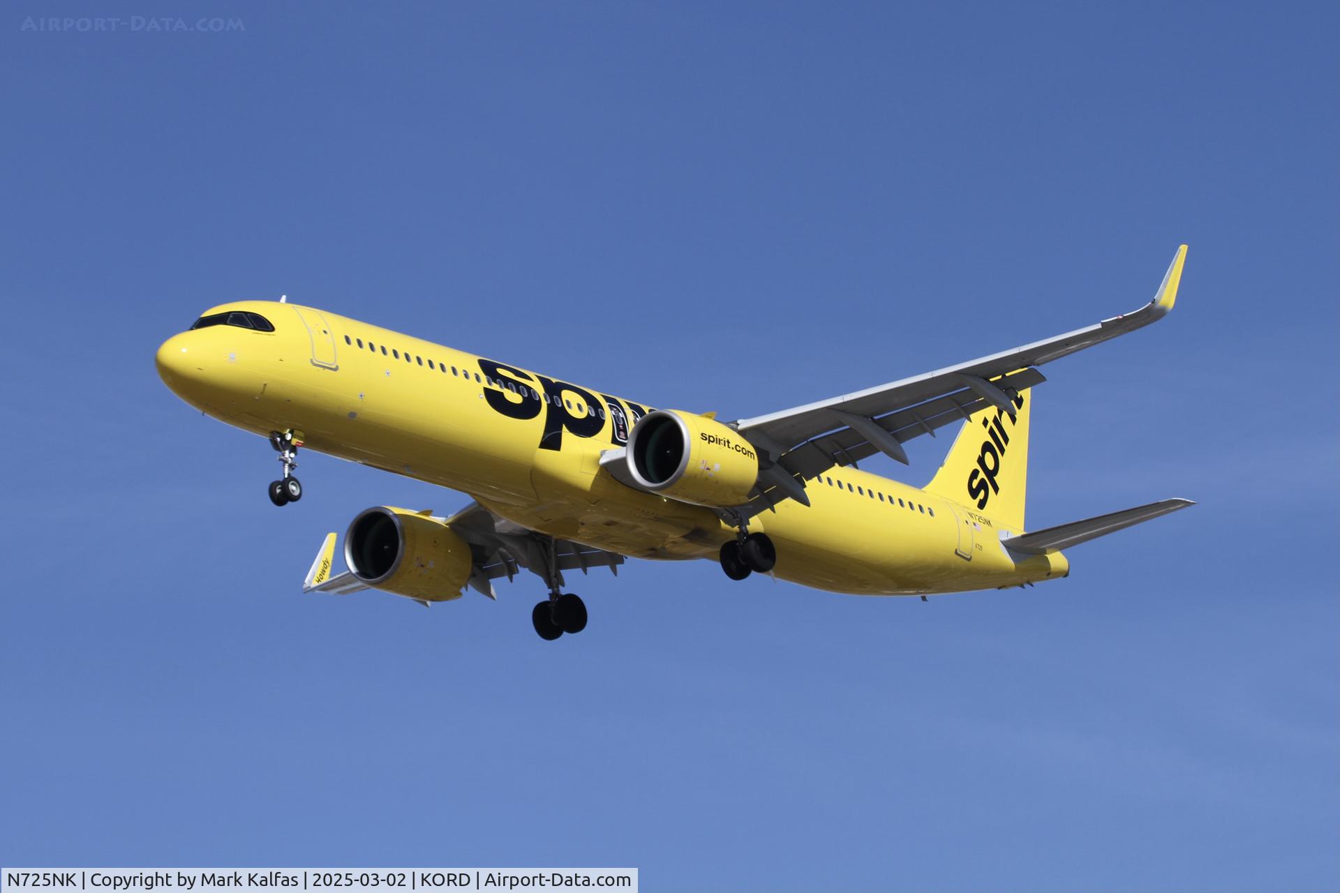 N725NK, 2024 AIRBUS 321-271NX C/N 11916, A21N SPIRIT AIRLINES  Airbus A321neo N725NK NKS716 MSY-ORD