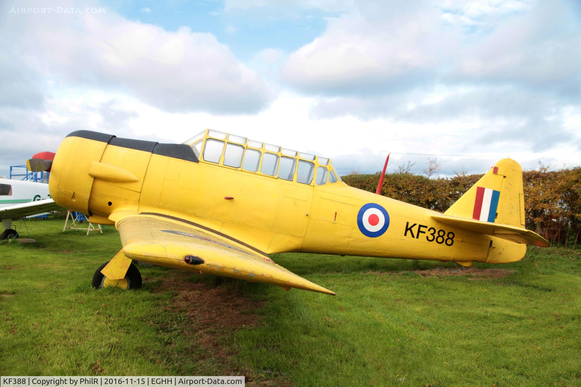 KF388, North American Harvard IIB C/N Composite, KF388 composite NA Harvard llB RAF Bournemouth Aviation Museum 
