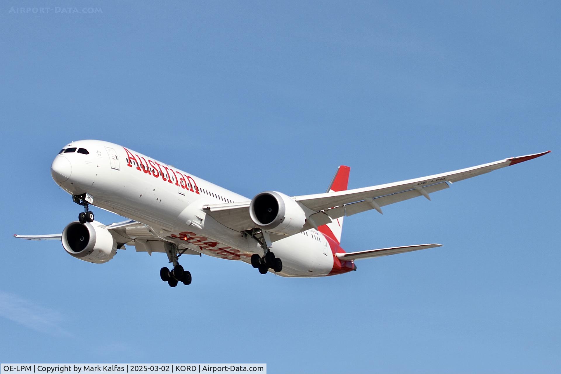 OE-LPM, 2019 Boeing 787-9 Dreamliner C/N 62736, B789 AUSTRIAN Boeing 787-9 Dreamliner OE-LPM AUA65 VIE-ORD