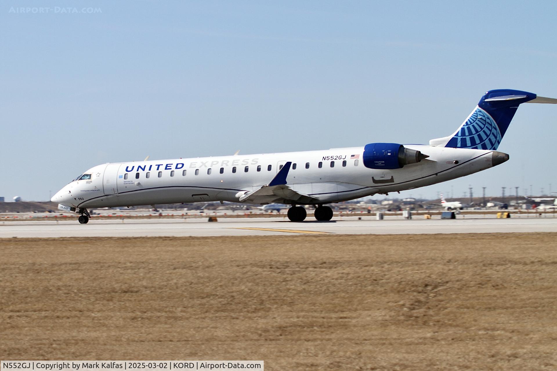 N552GJ, 2009 Bombardier CRJ-702 (CL-600-2C10) C/N 10287, CRJ7 SKYWEST/UNITED EXPRESS  CRJ-550 N552GJ GJS4593 ORD-MEM