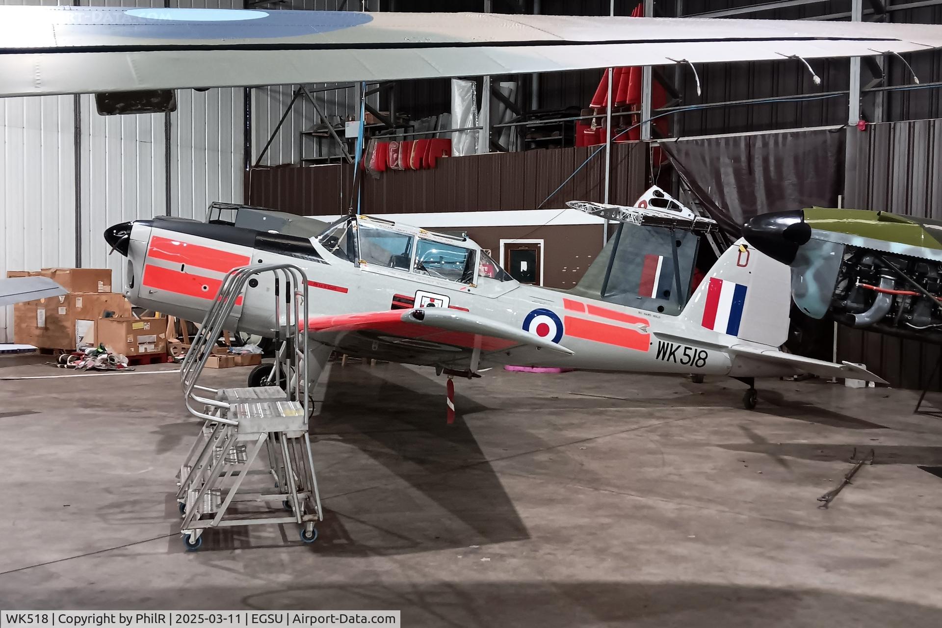 WK518, 1952 De Havilland DHC-1 Chipmunk T.10 C/N C1/0555-DHB.f443, WK518 1952 DHC1 Chipmunk T10 RAF BBMF Duxford 