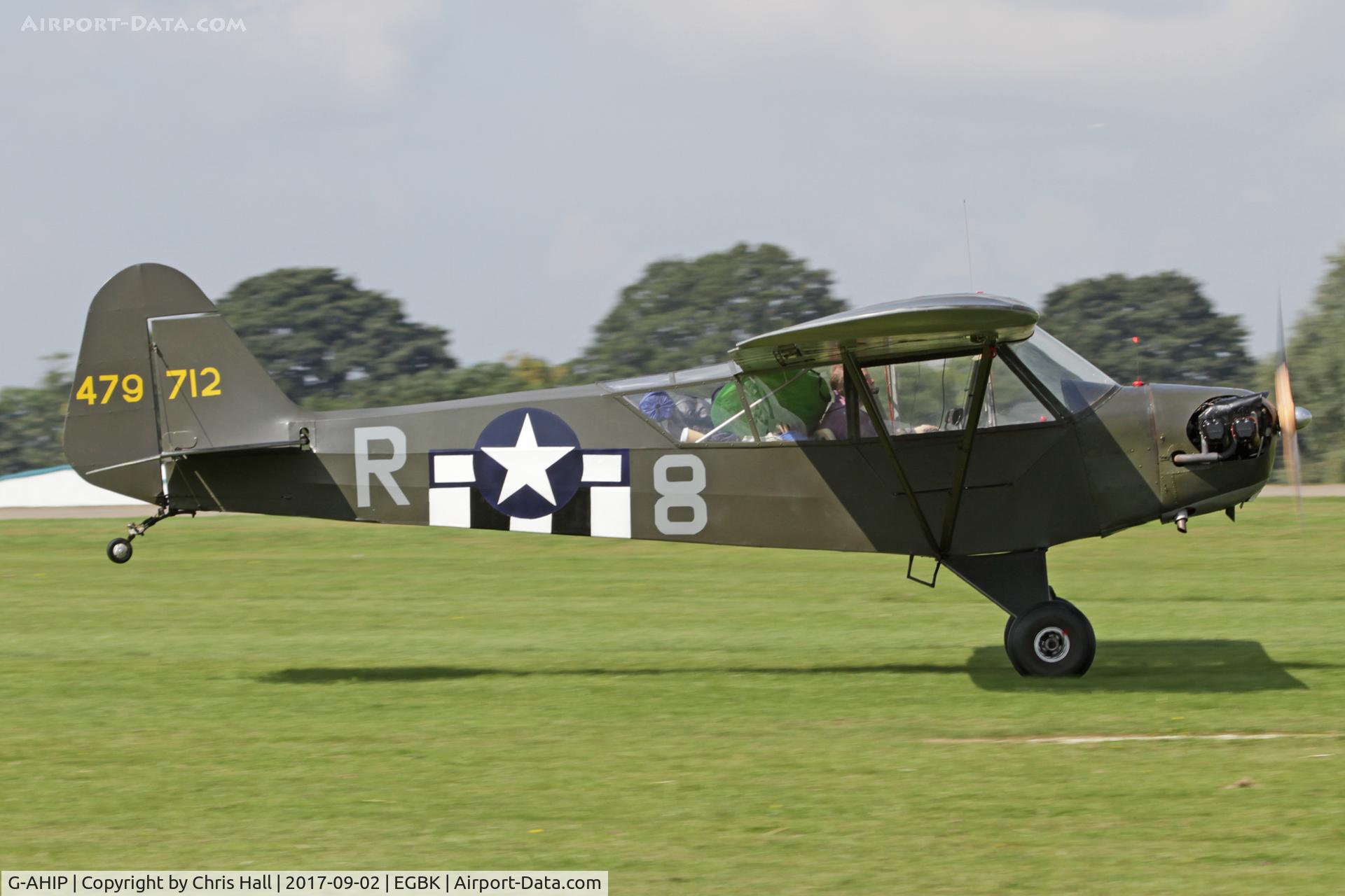 G-AHIP, 1942 Piper L-4H Grasshopper (J3C-65D) C/N 12008, LAA Rally 2017, Sywell