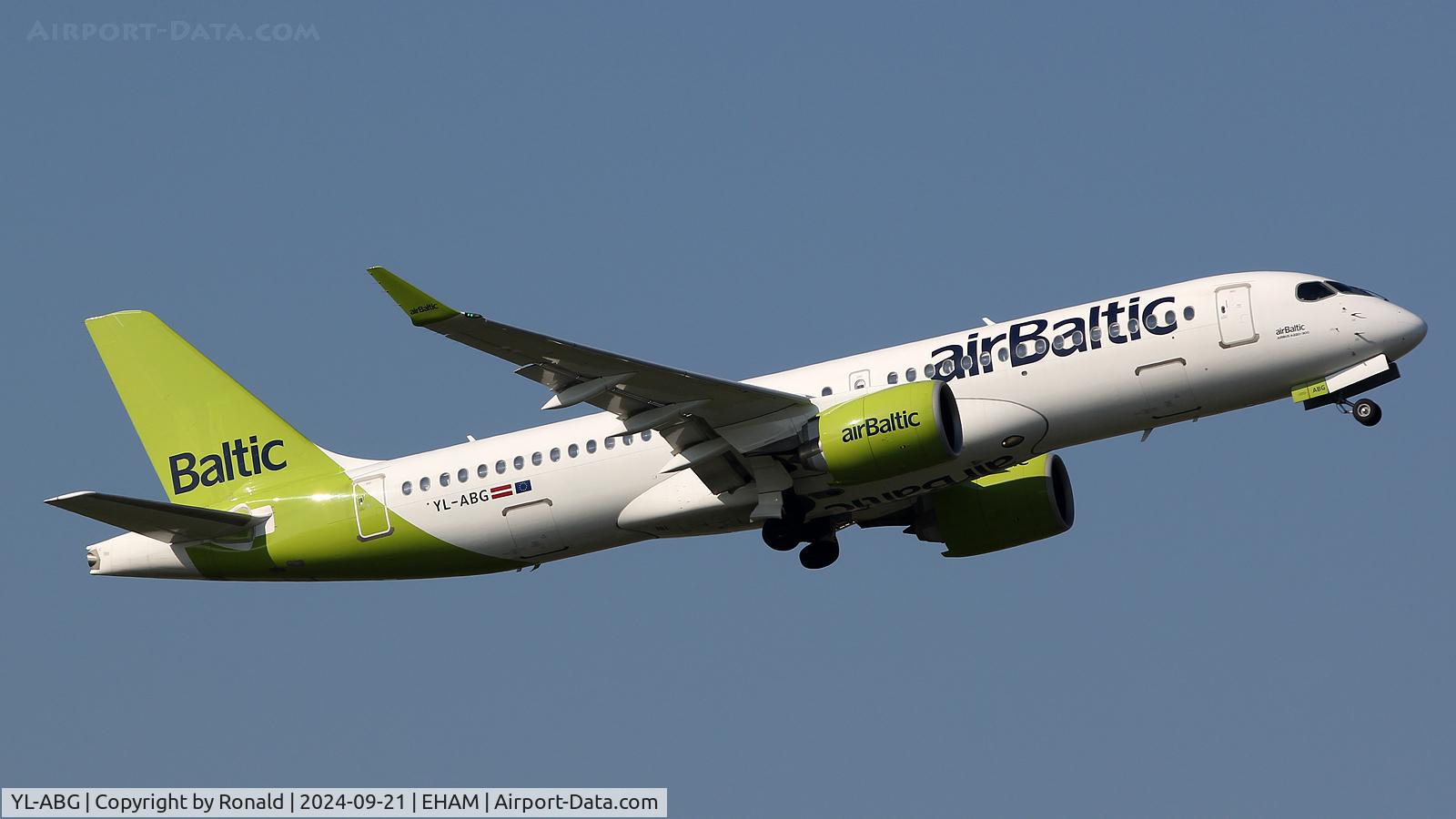 YL-ABG, 2022 Airbus A220-300 C/N 55154, at eham