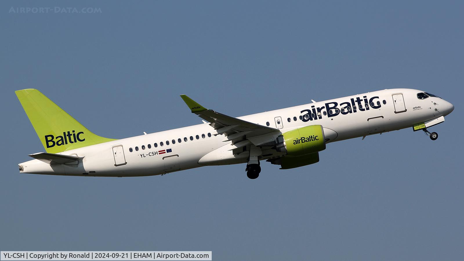 YL-CSH, 2017 Airbus A220-300 C/N 55016, at eham
