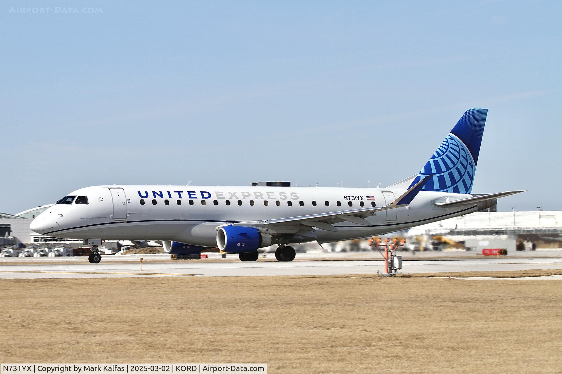 N731YX, 2015 Embraer 175LR (ERJ-170-200LR) C/N 17000520, E75L REPUBLIC AIRWAYS /UNITED EXPRESS EMBRAER 175 N731YX  RPA3579 ORD-STL