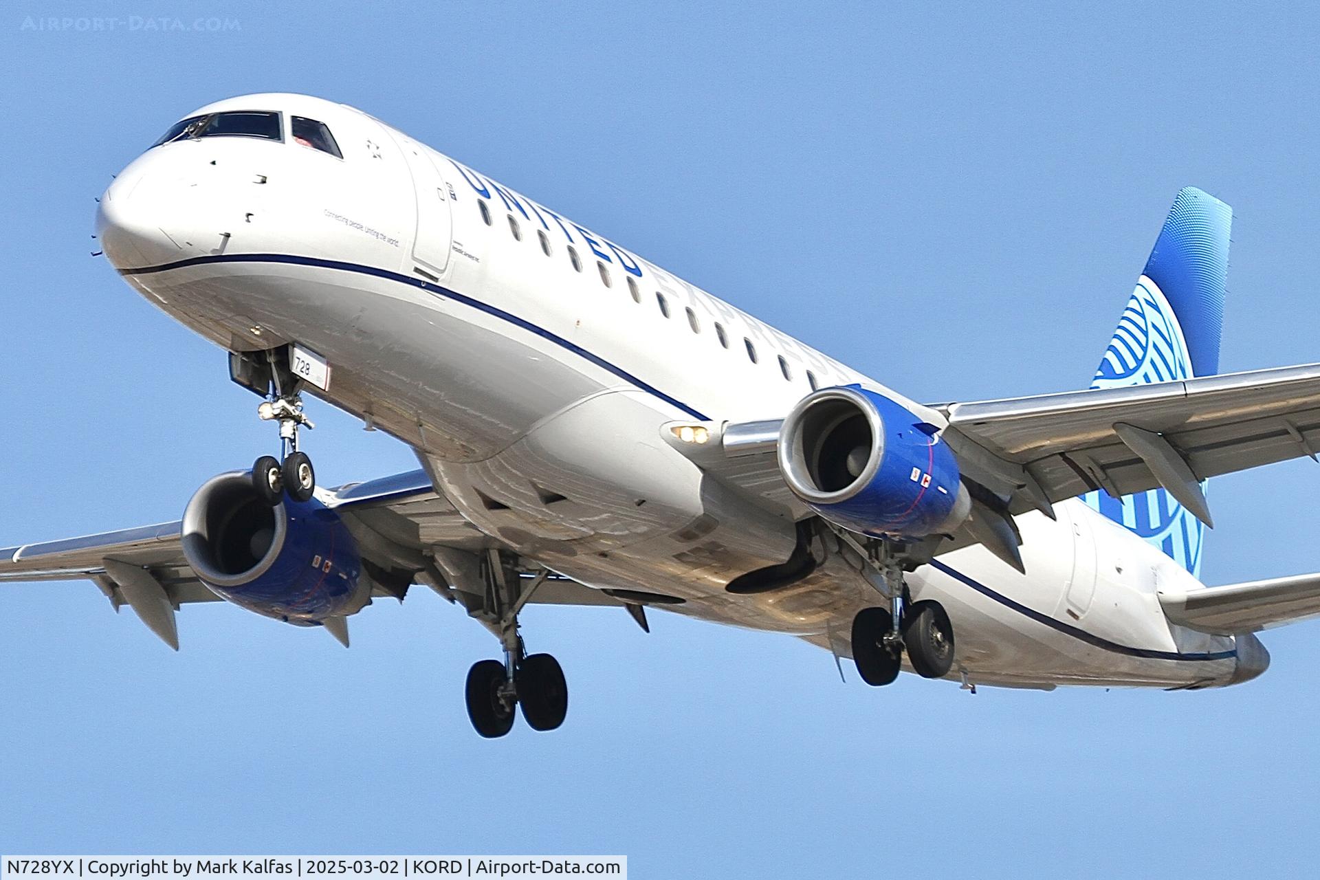 N728YX, 2015 Embraer 175LR (ERJ-170-200LR) C/N 17000510, E75L REPUBLIC/UNITED EXPRESS EMBRAER 175 N728YX RPA3427 IND-ORD