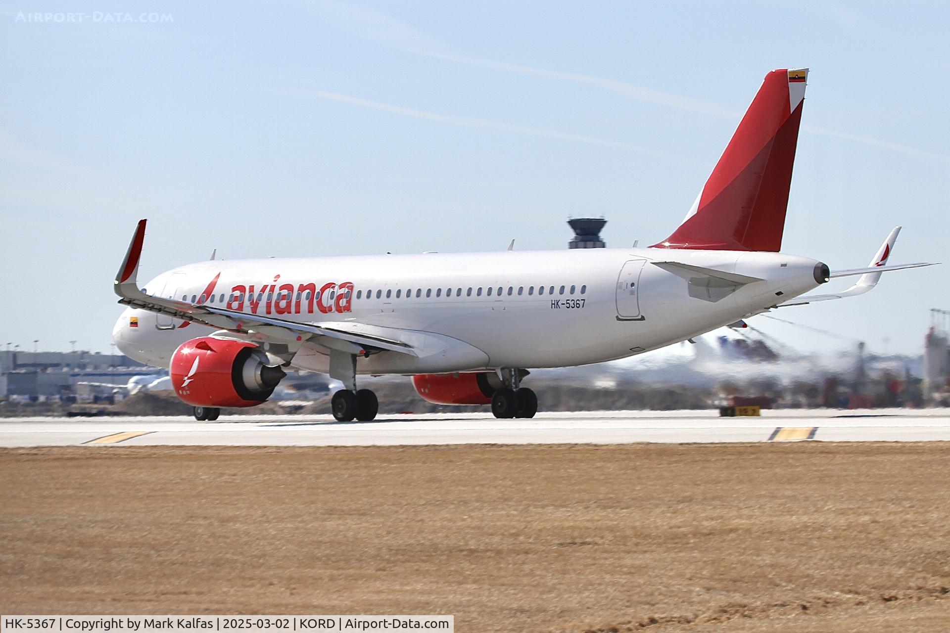 HK-5367, 2021 Airbus A320-251N C/N 10487, A320 AVIANCA AIRBUS A320 HK-5367 AVA263  ORD-BOG