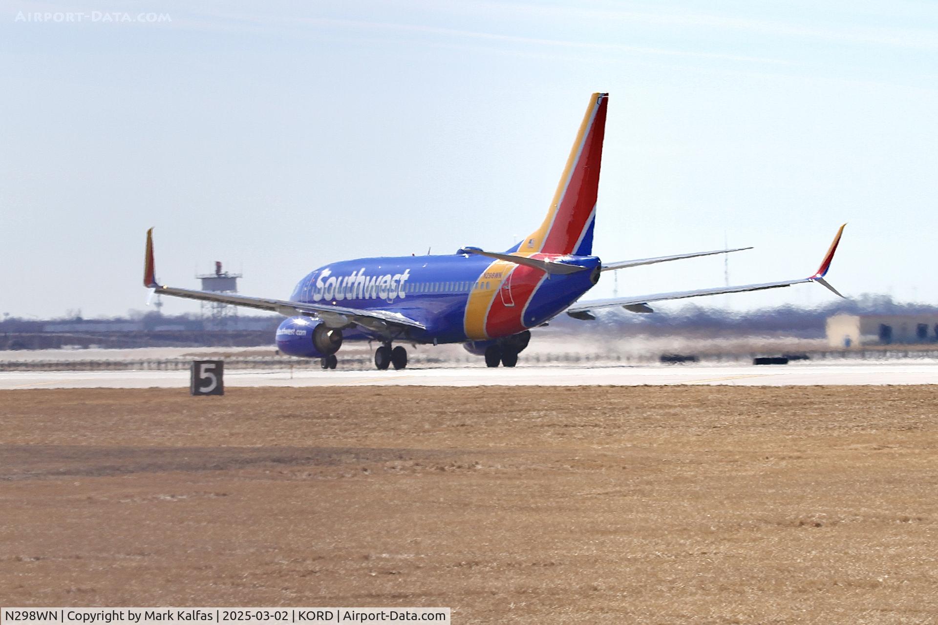 N298WN, 2007 Boeing 737-7H4 C/N 32543, B737 SOUTHWEST BOEING 737-7H4 N298WN SWA3226 ORD-DAL