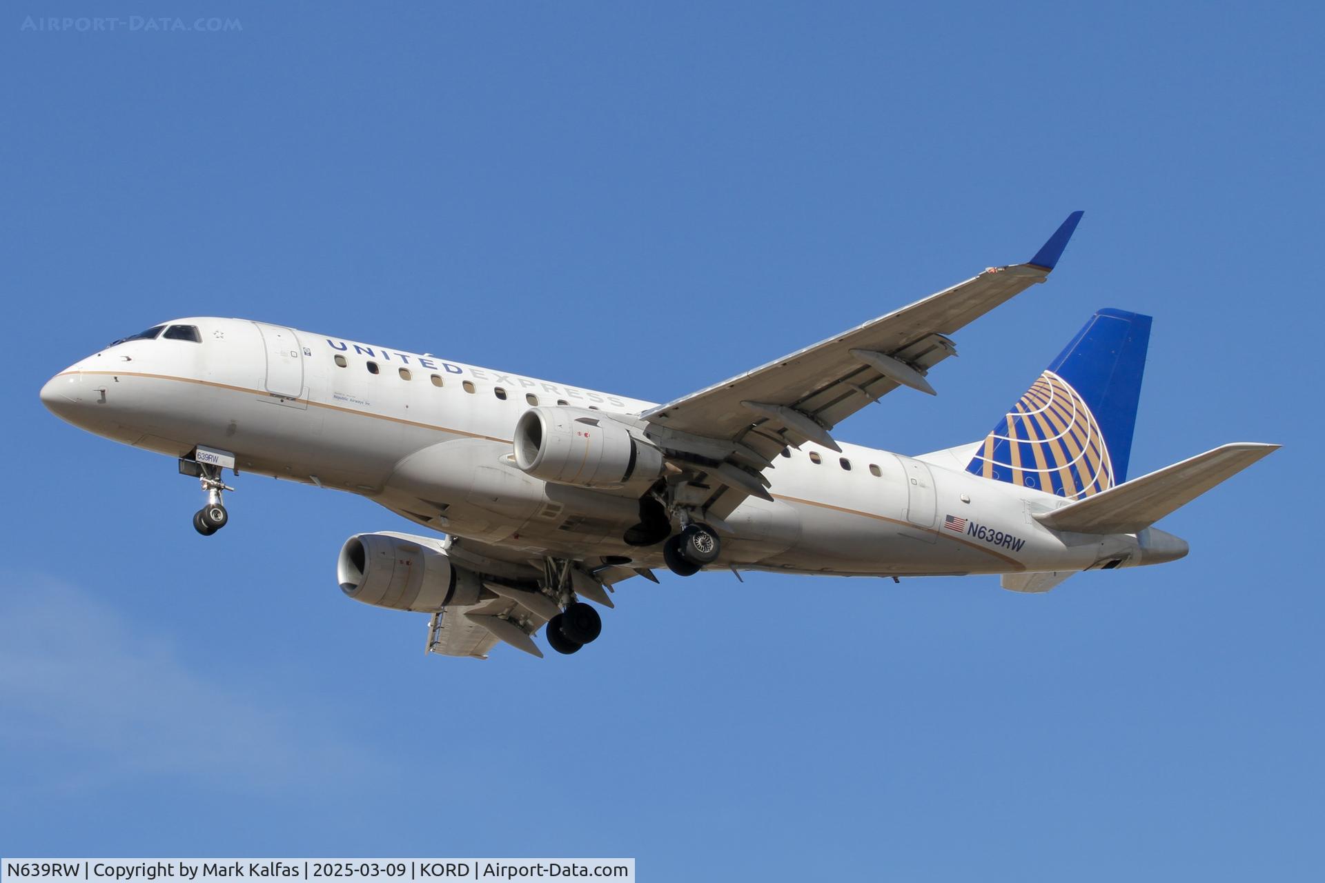 N639RW, 2004 Embraer 170SE (ERJ-170-100SE) C/N 17000057, E170 REPUBLIC AIRWAYS / UNITED EXPRESS EMBRAER ERJ 170-100 SE N639RW RPA3498 IND-ORD