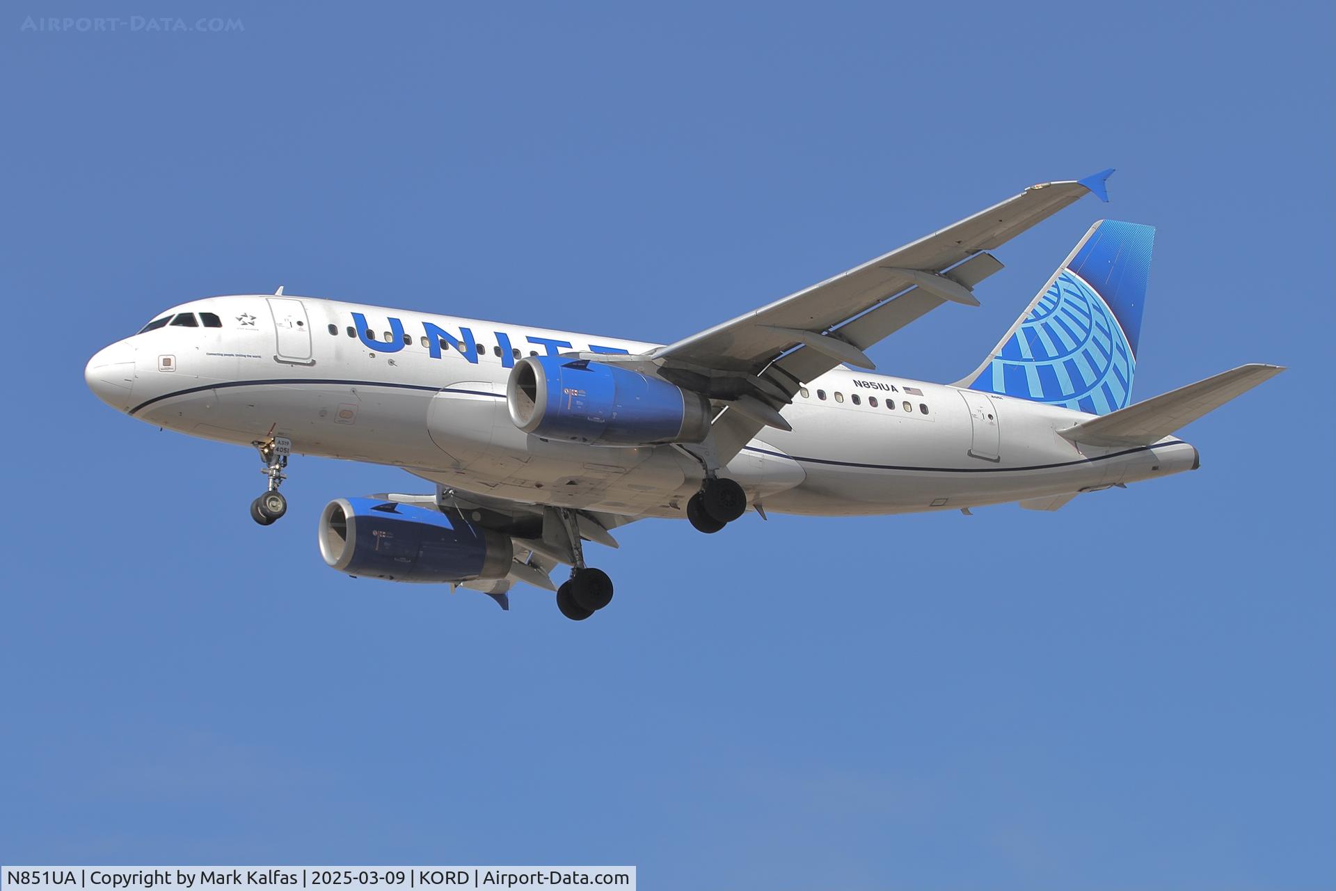 N851UA, 2002 Airbus A319-131 C/N 1664, A319 UNITED AIRLINES AIRBUS A319-131 N851UA UA1572 HDN-ORD