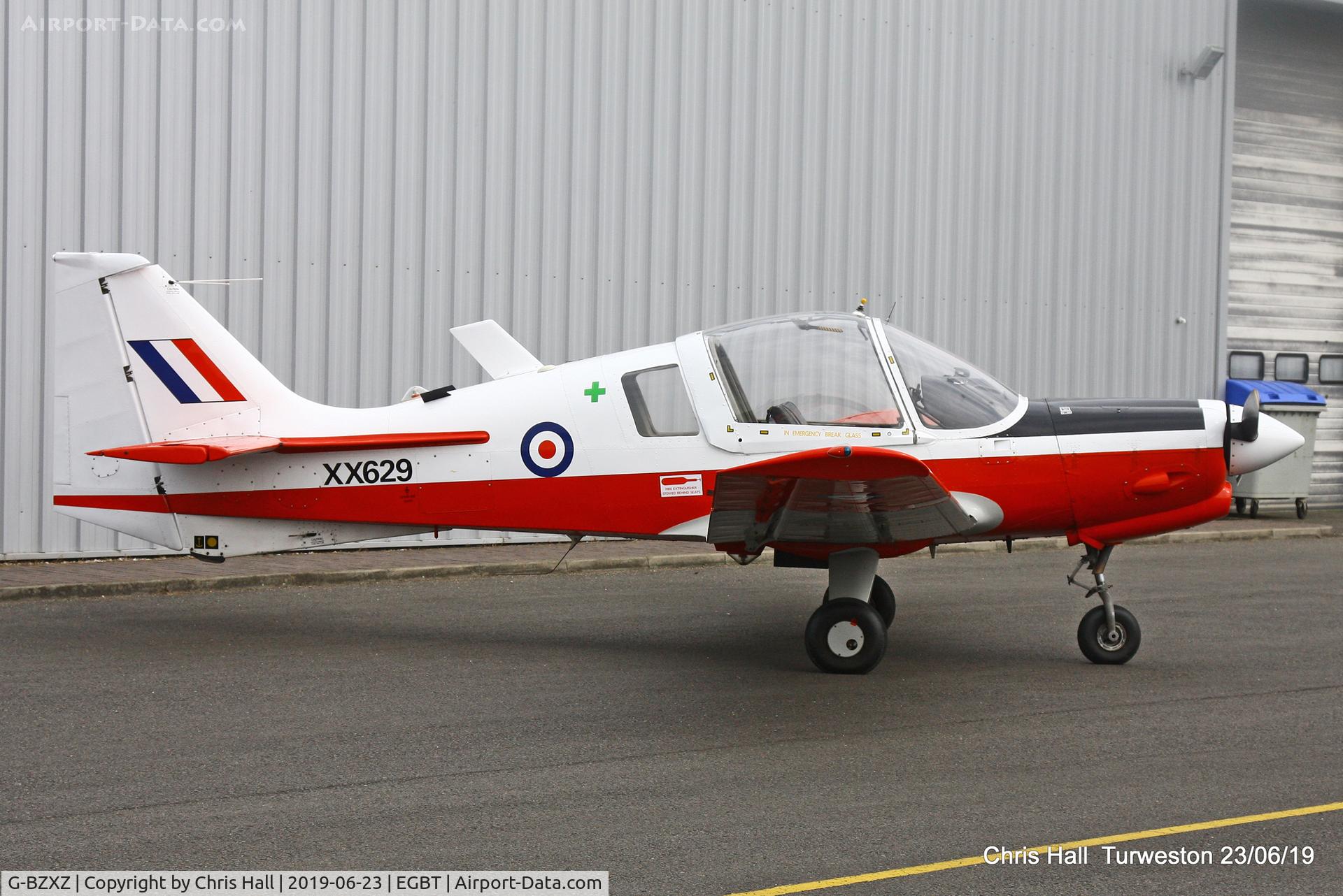 G-BZXZ, 1974 Scottish Aviation Bulldog T.1 C/N BH120/294, Turweston, Air Britain fly in