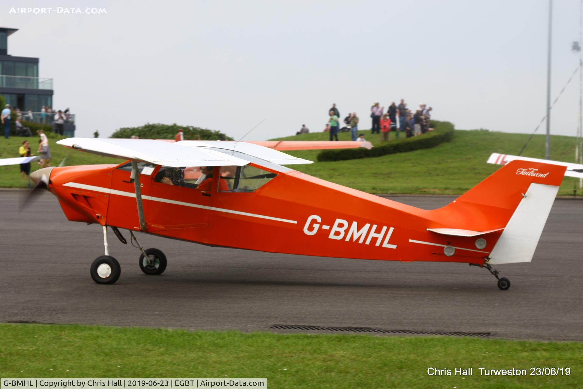 G-BMHL, 1986 Wittman W-8 Tailwind C/N PFA 031-10503, Turweston, Air Britain fly in