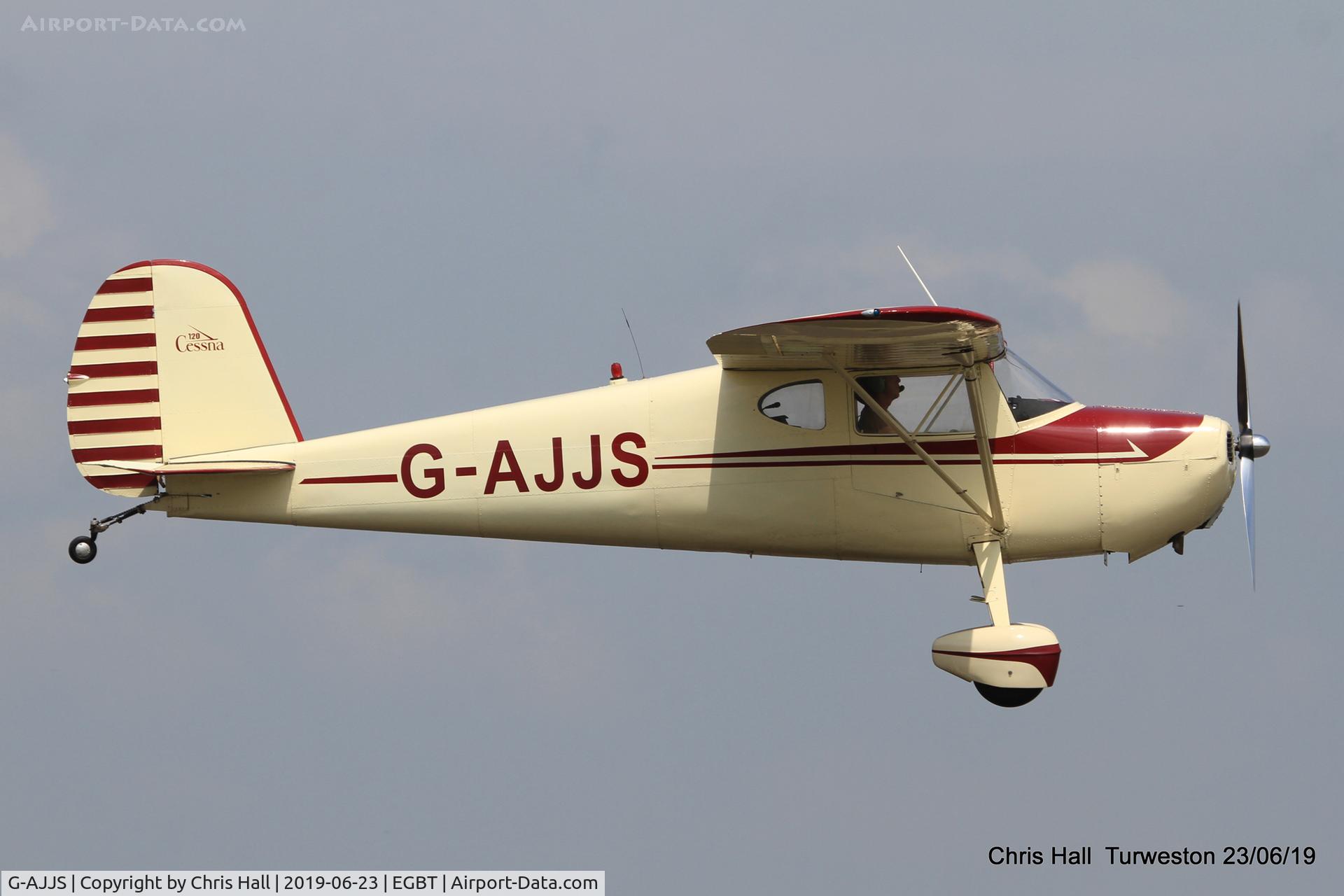 G-AJJS, 1947 Cessna 120 C/N 13047, Turweston, Air Britain fly in