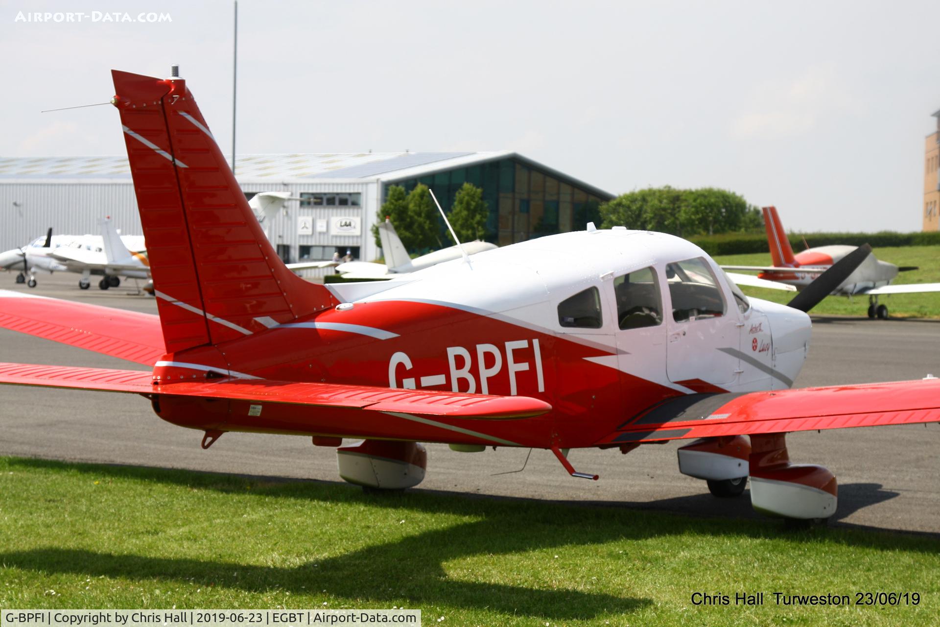 G-BPFI, 1979 Piper PA-28-181 Cherokee Archer II C/N 28-8090113, Turweston, Air Britain fly in